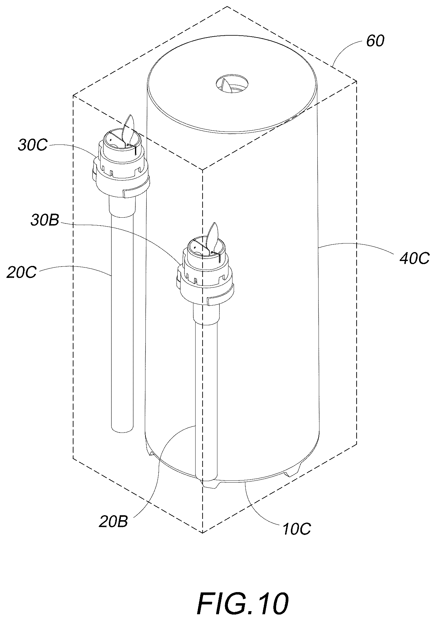 Patent US12410893 Figure 10 – Candle light with modular design for easy transportation