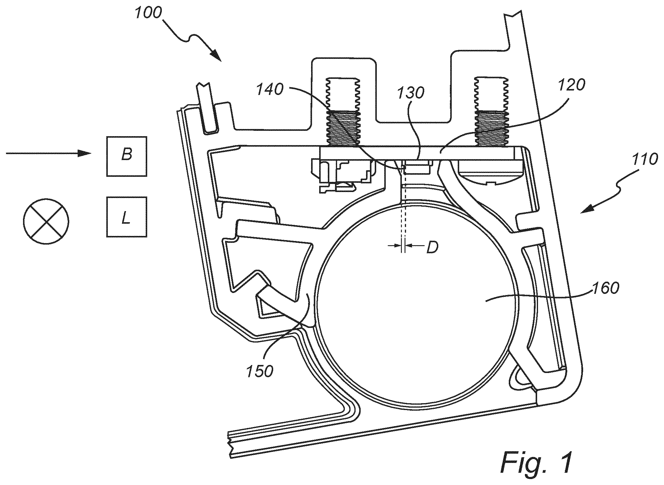Patent US12410895 Figure 1 – Luminaire arrangement and method for assembling such luminaire arrangement