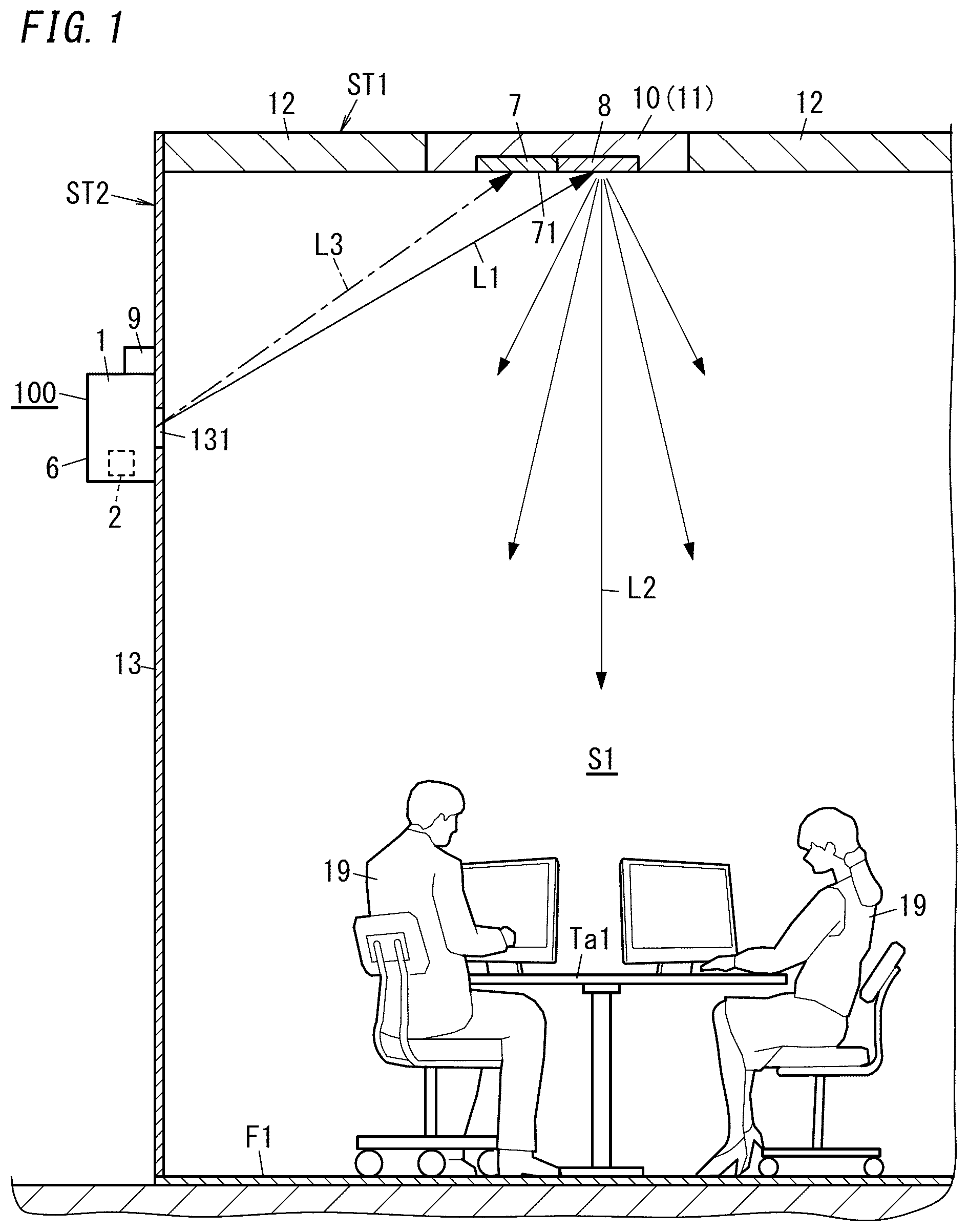 Patent US12410896 Figure 1 – Light system