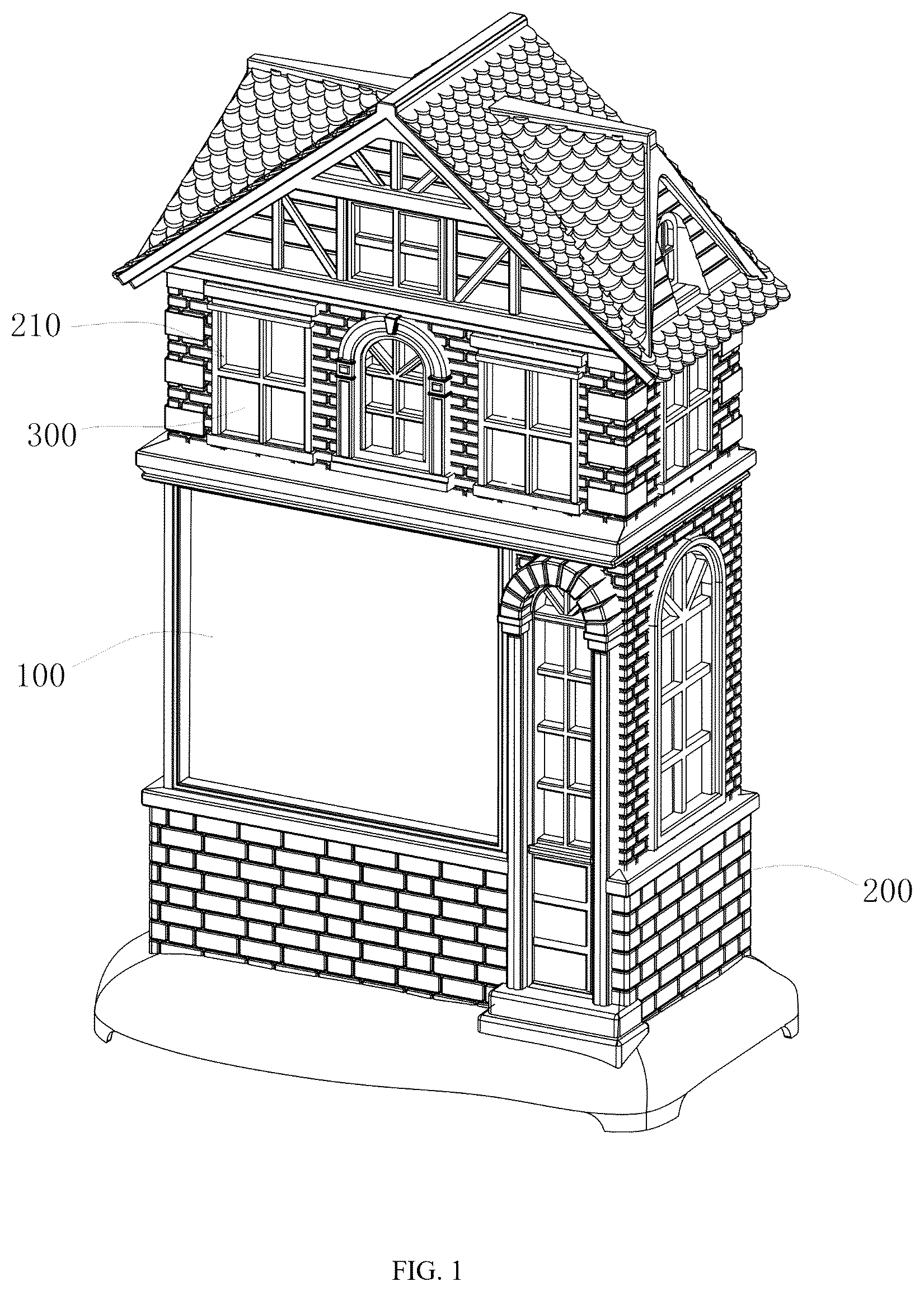 Patent US12410898 Figure 1 – Light and shadow water lamp structure