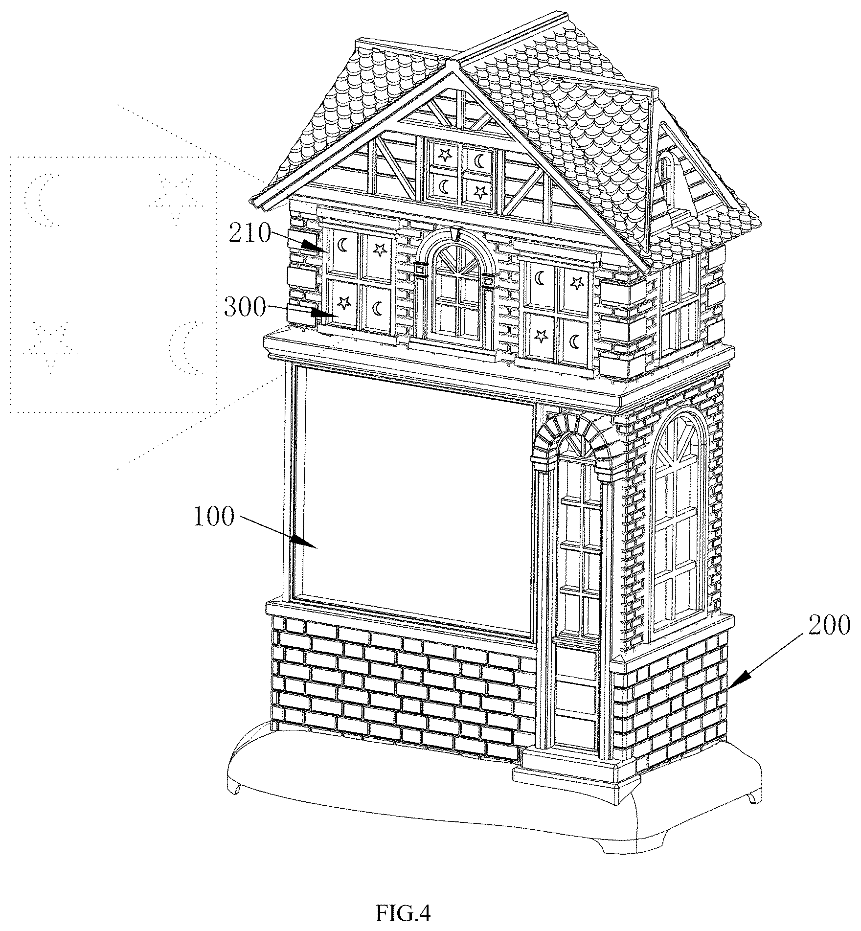 Patent US12410898 Figure 4 – Light and shadow water lamp structure