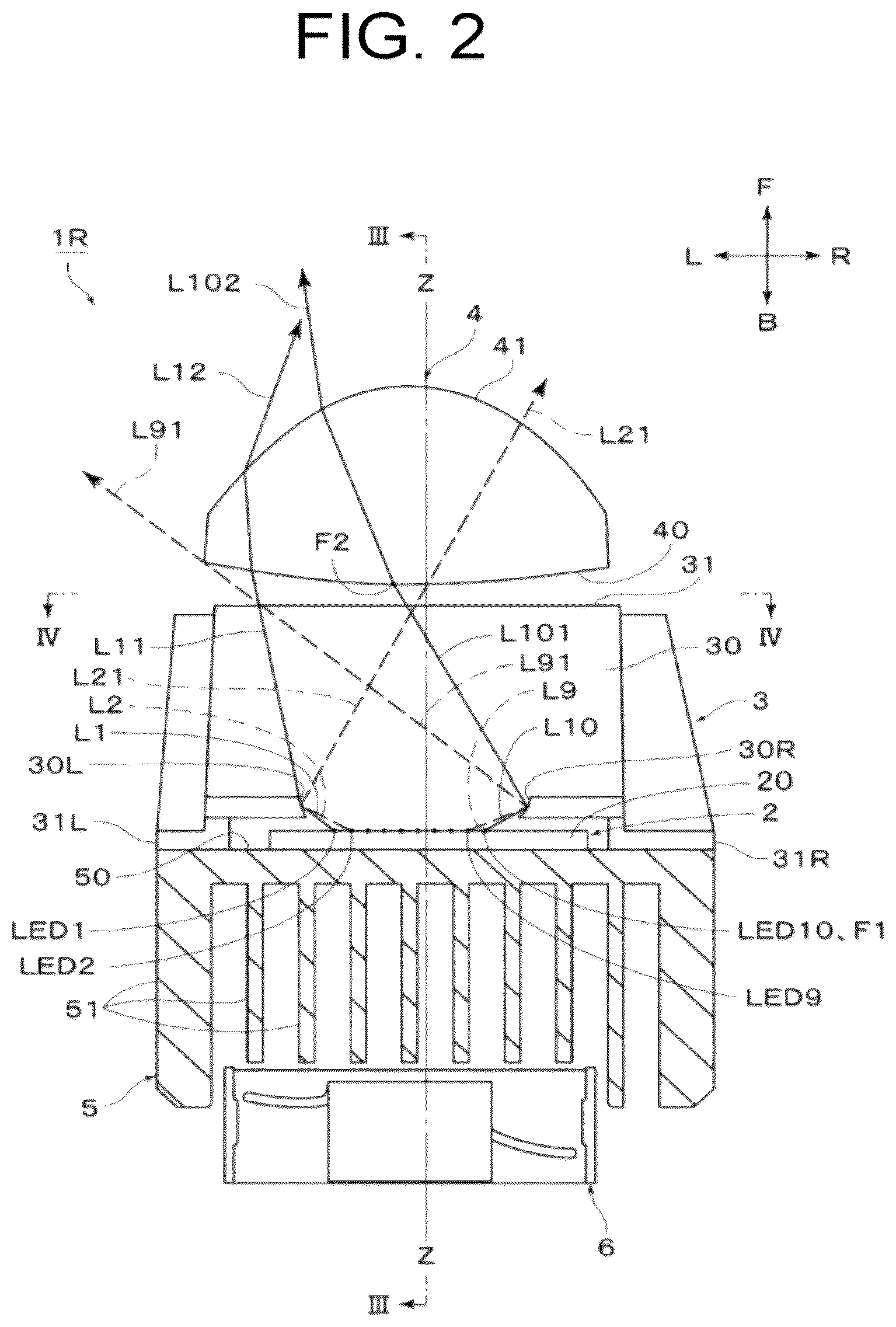 Patent US12410899 Figure 2 – Lamp unit for vehicular headlamp, and vehicular headlamp