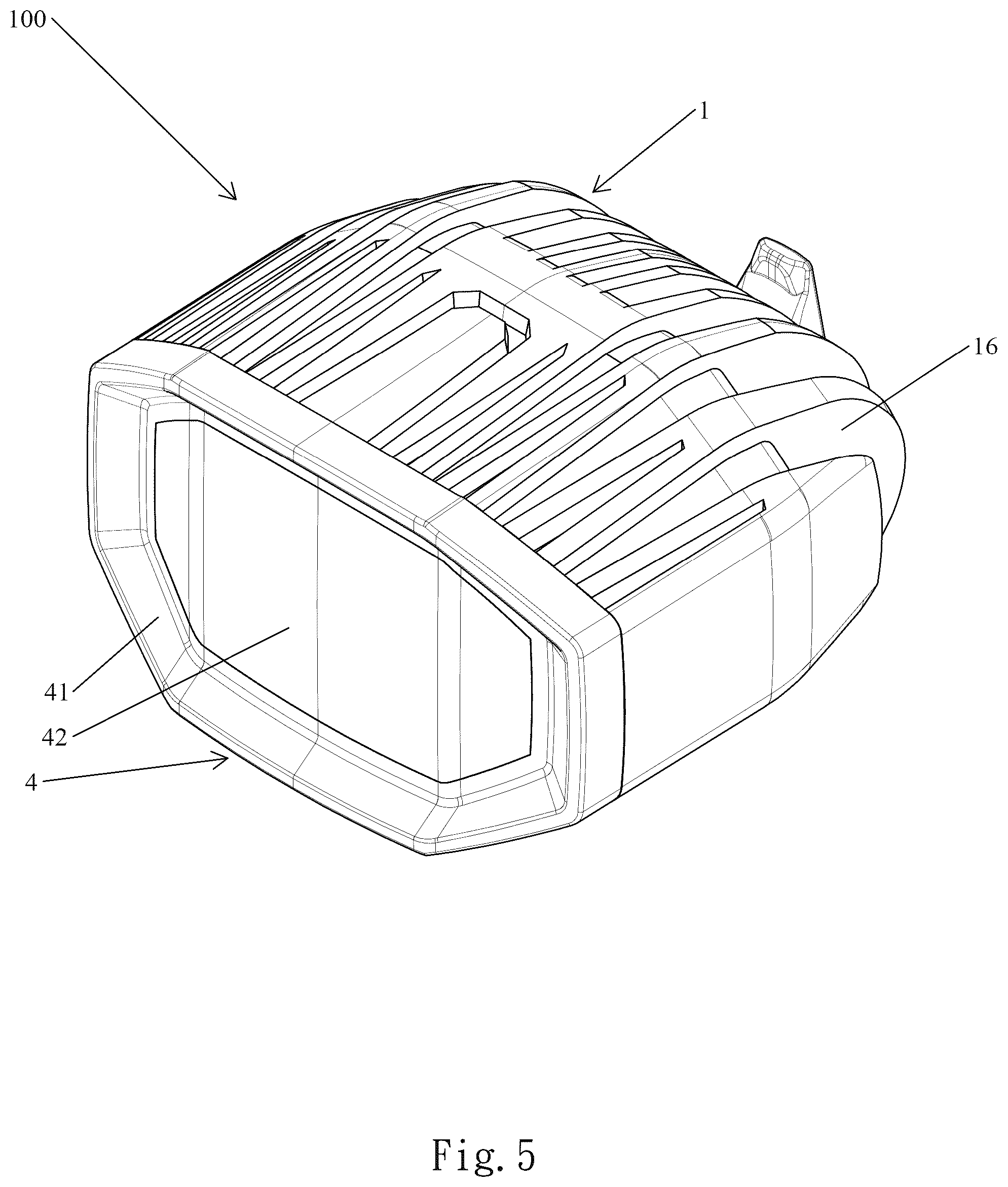 Patent US12410902 Figure 5 – Vehicle lamp