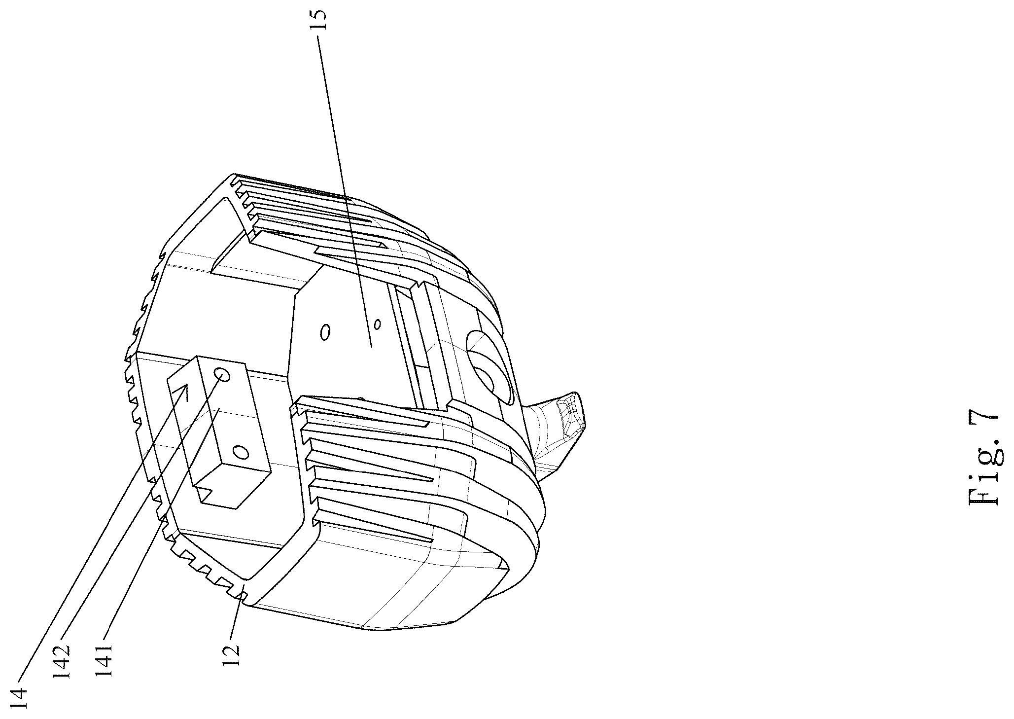 Patent US12410902 Figure 7 – Vehicle lamp