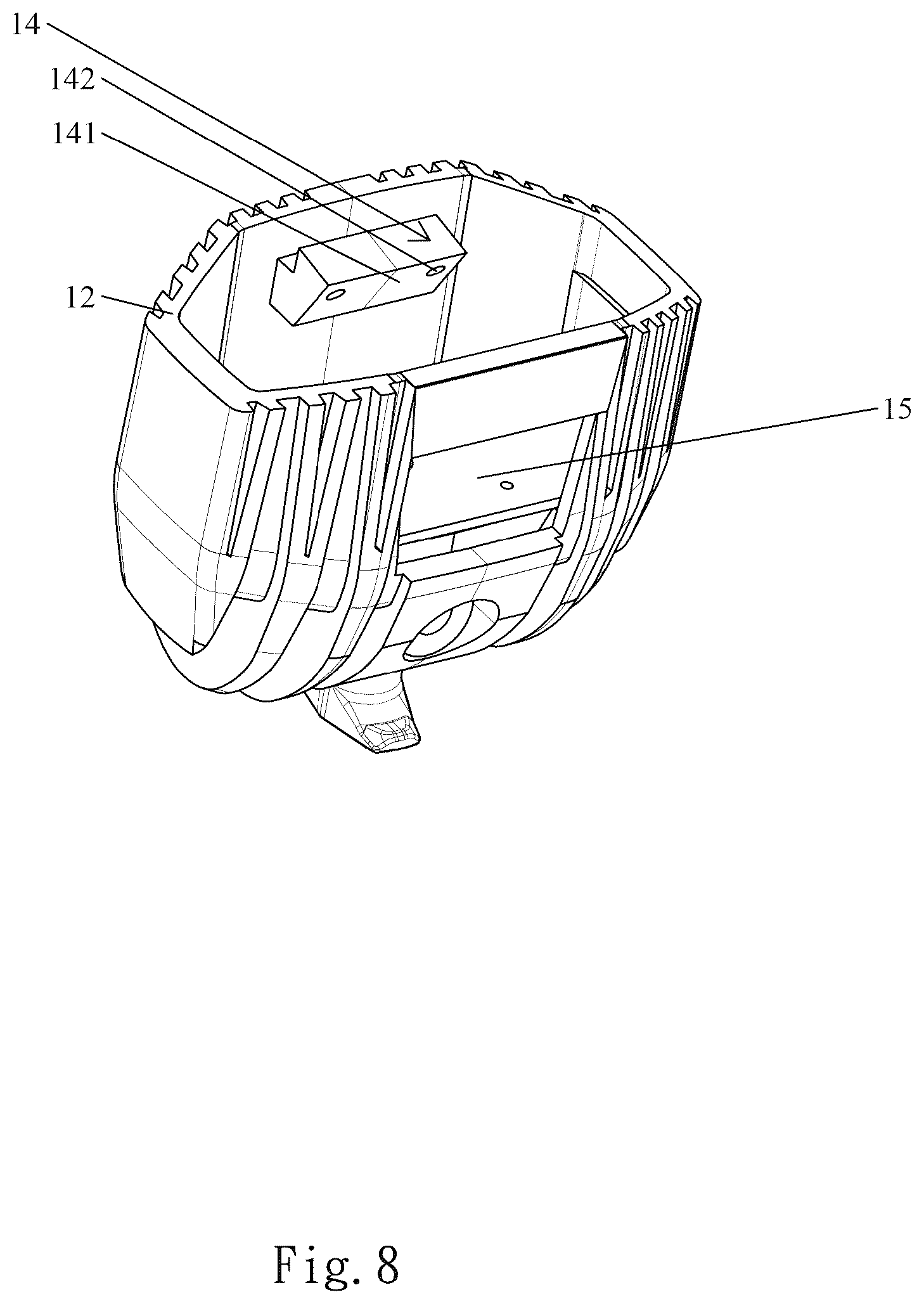 Patent US12410902 Figure 8 – Vehicle lamp