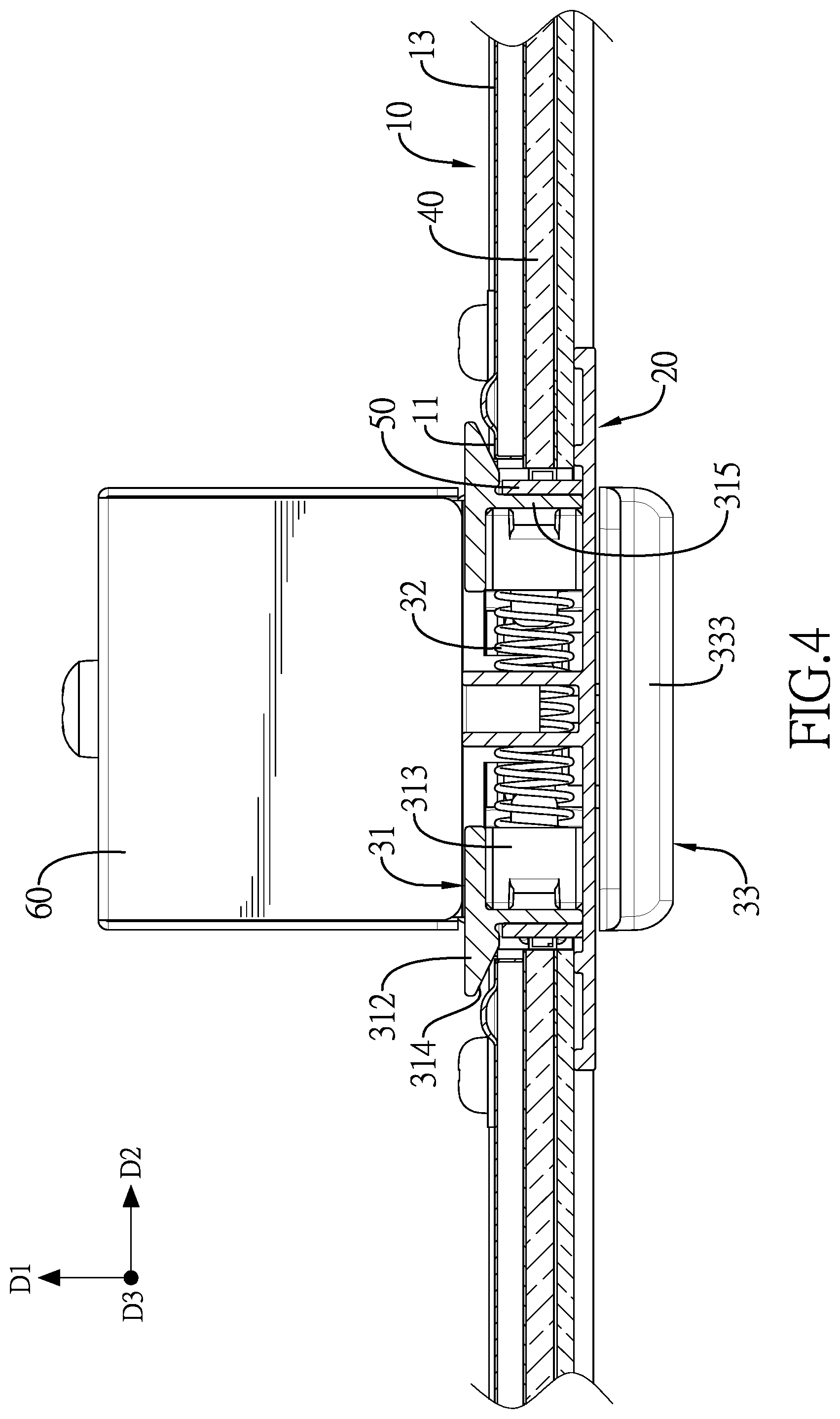 Patent US12410905 Figure 4 – Assembly structure and lighting device