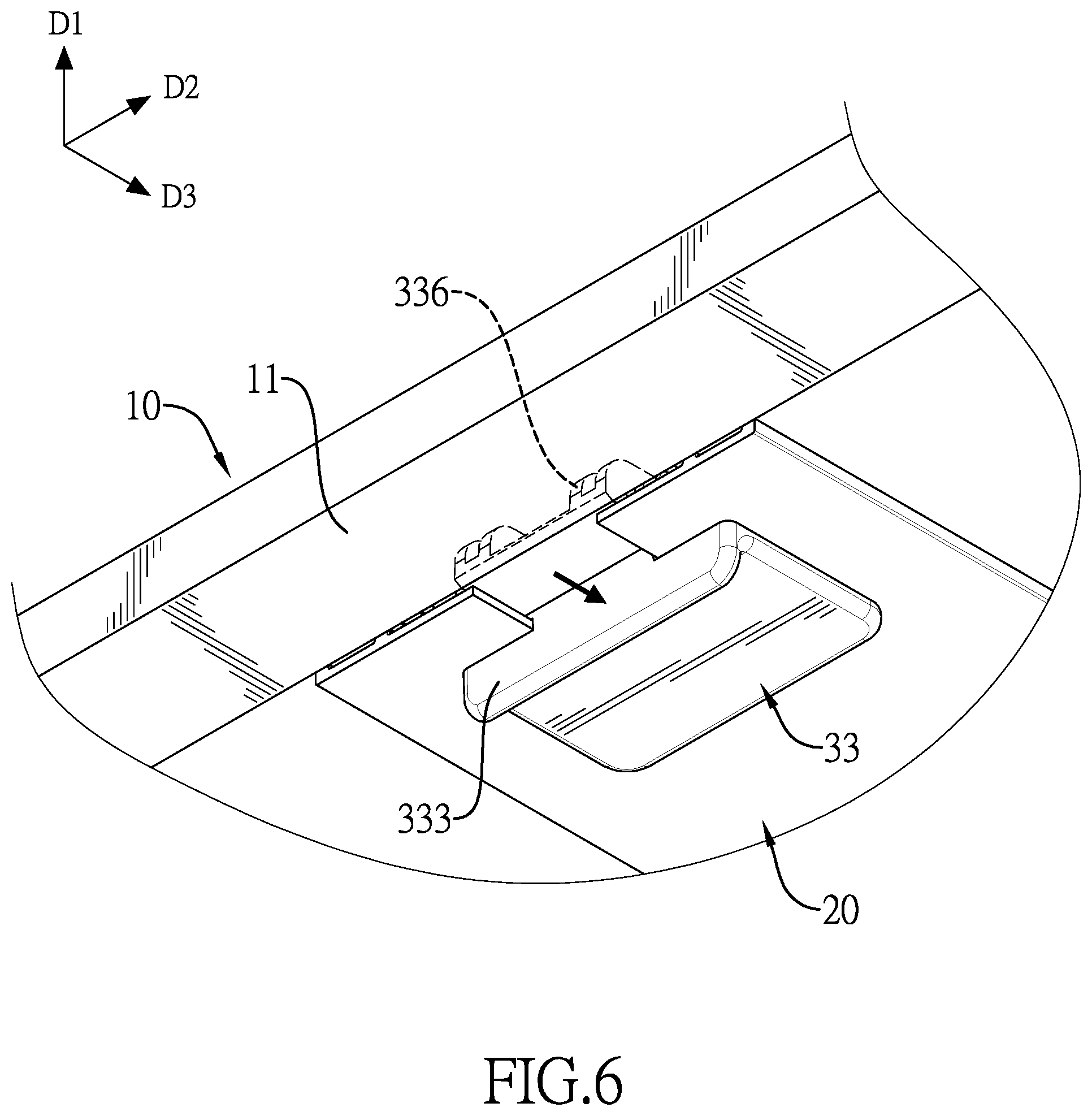 Patent US12410905 Figure 6 – Assembly structure and lighting device