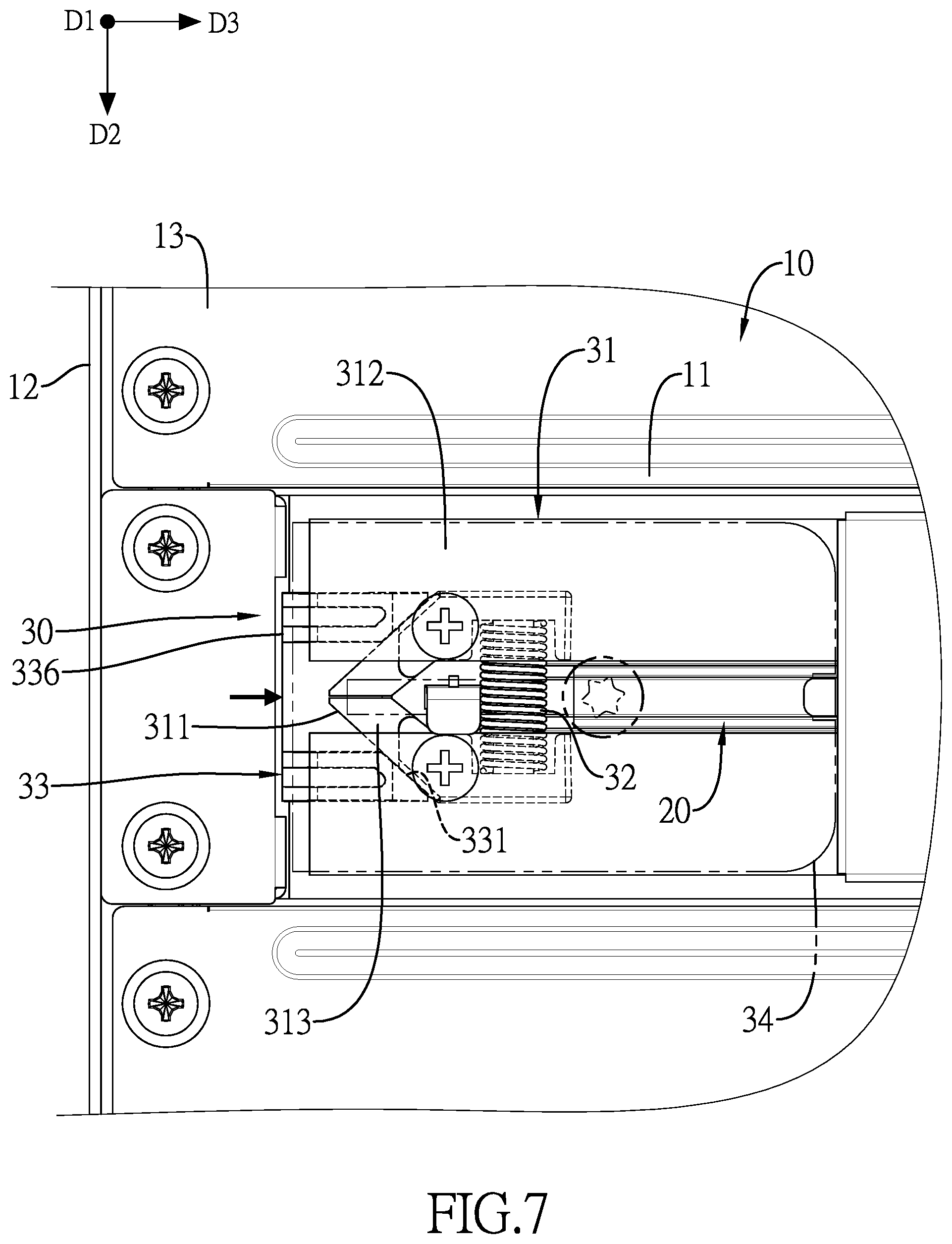 Patent US12410905 Figure 7 – Assembly structure and lighting device