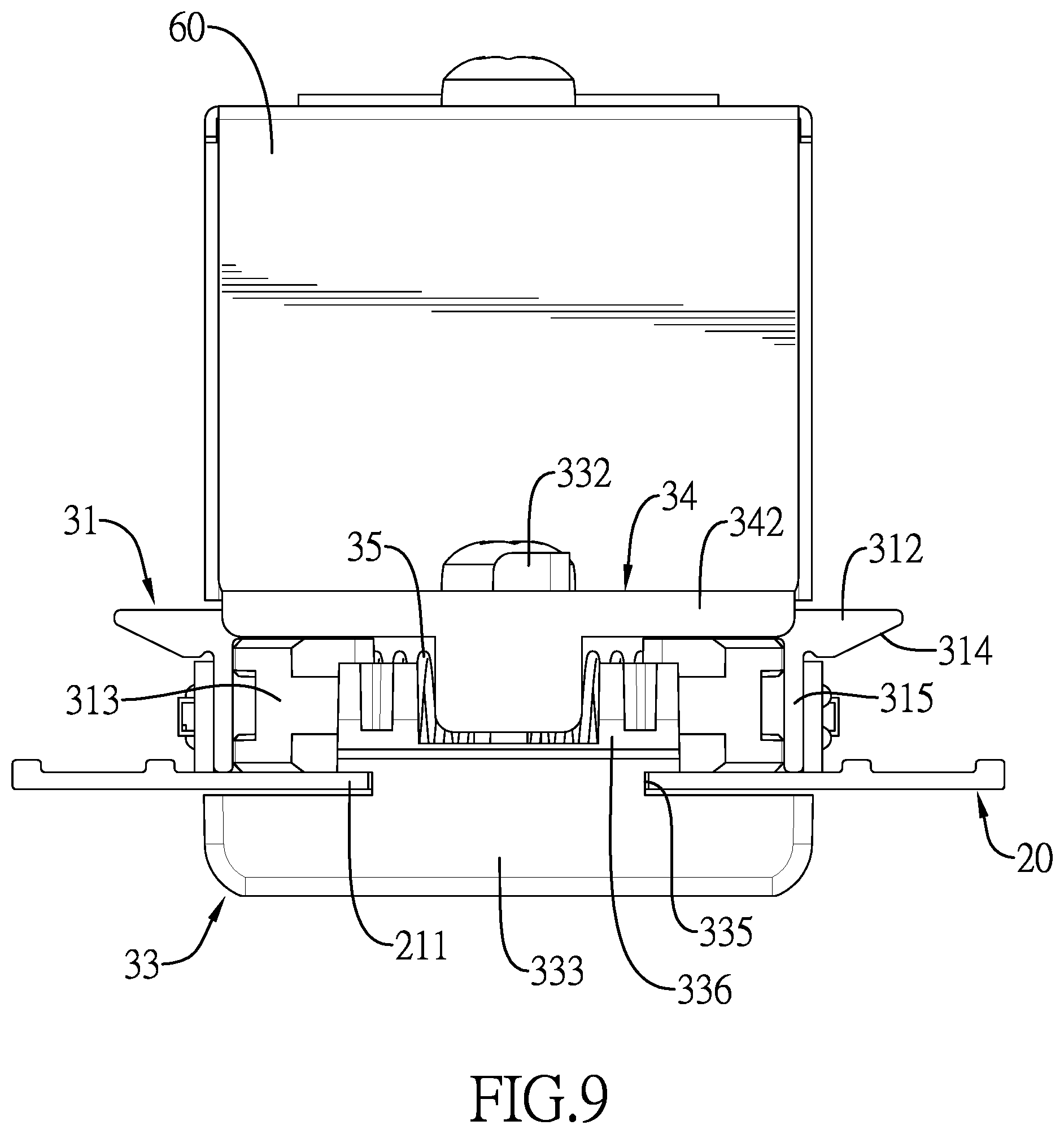 Patent US12410905 Figure 9 – Assembly structure and lighting device