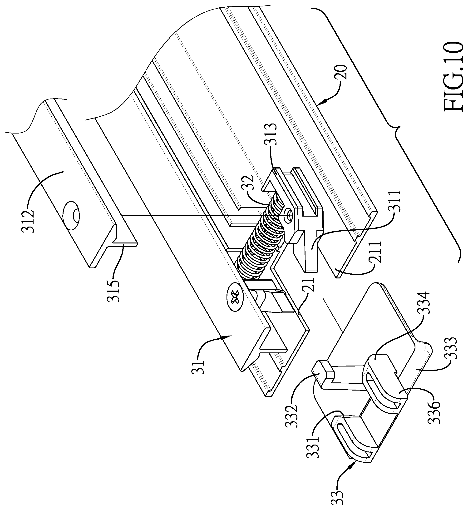 Patent US12410905 Figure 10 – Assembly structure and lighting device