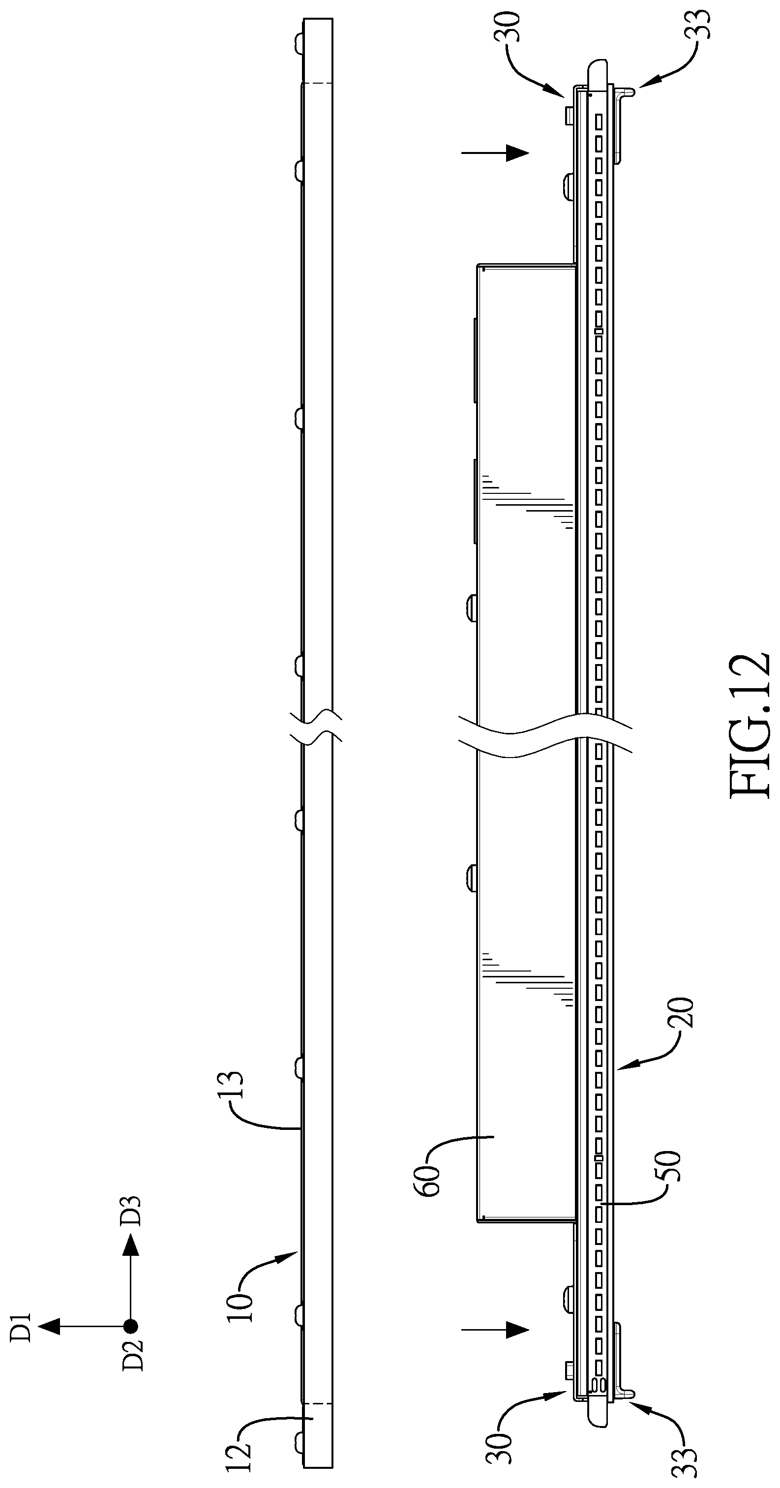 Patent US12410905 Figure 12 – Assembly structure and lighting device