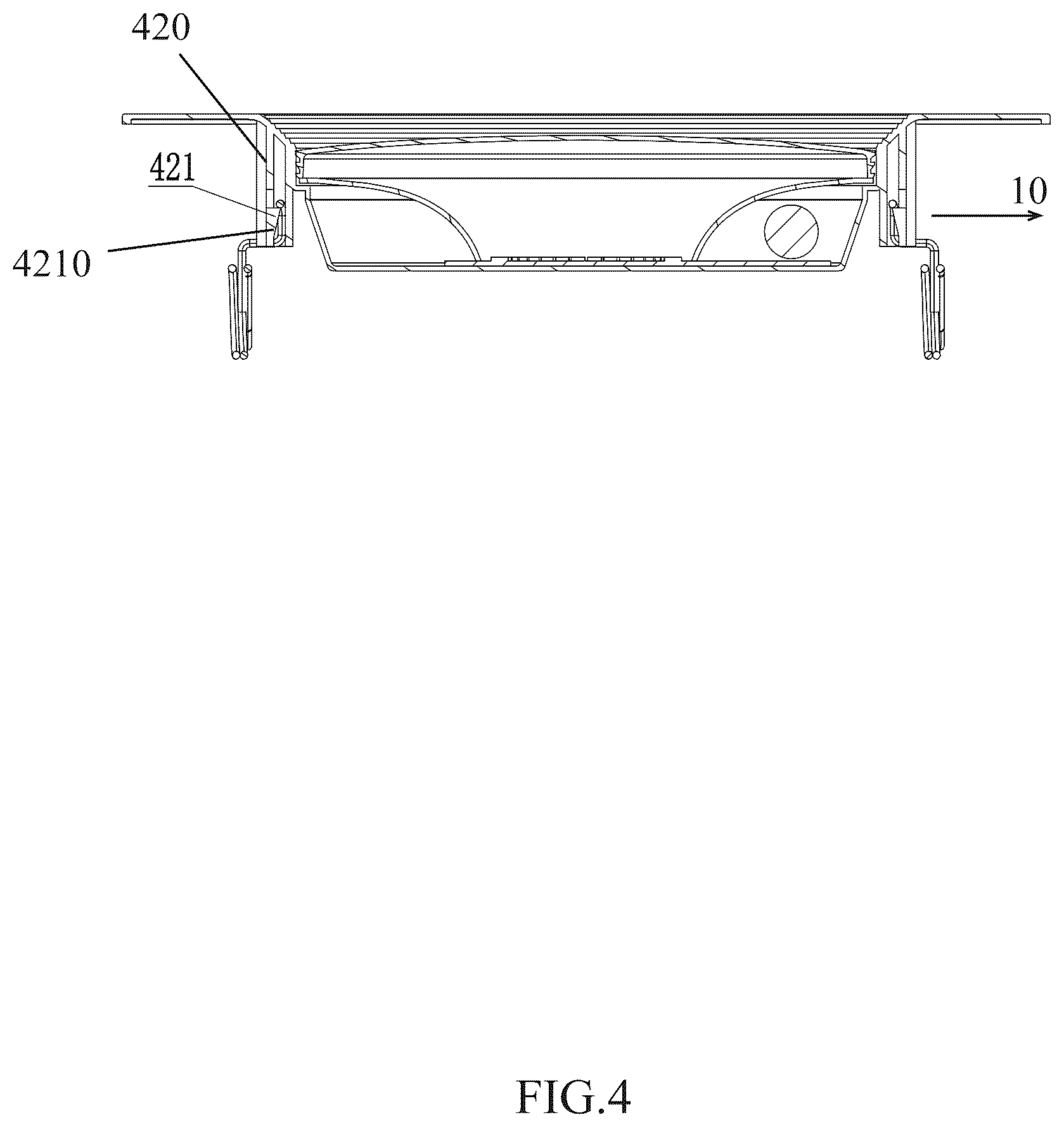 Patent US12410907 Figure 4 – Downlight with multiple installation methods