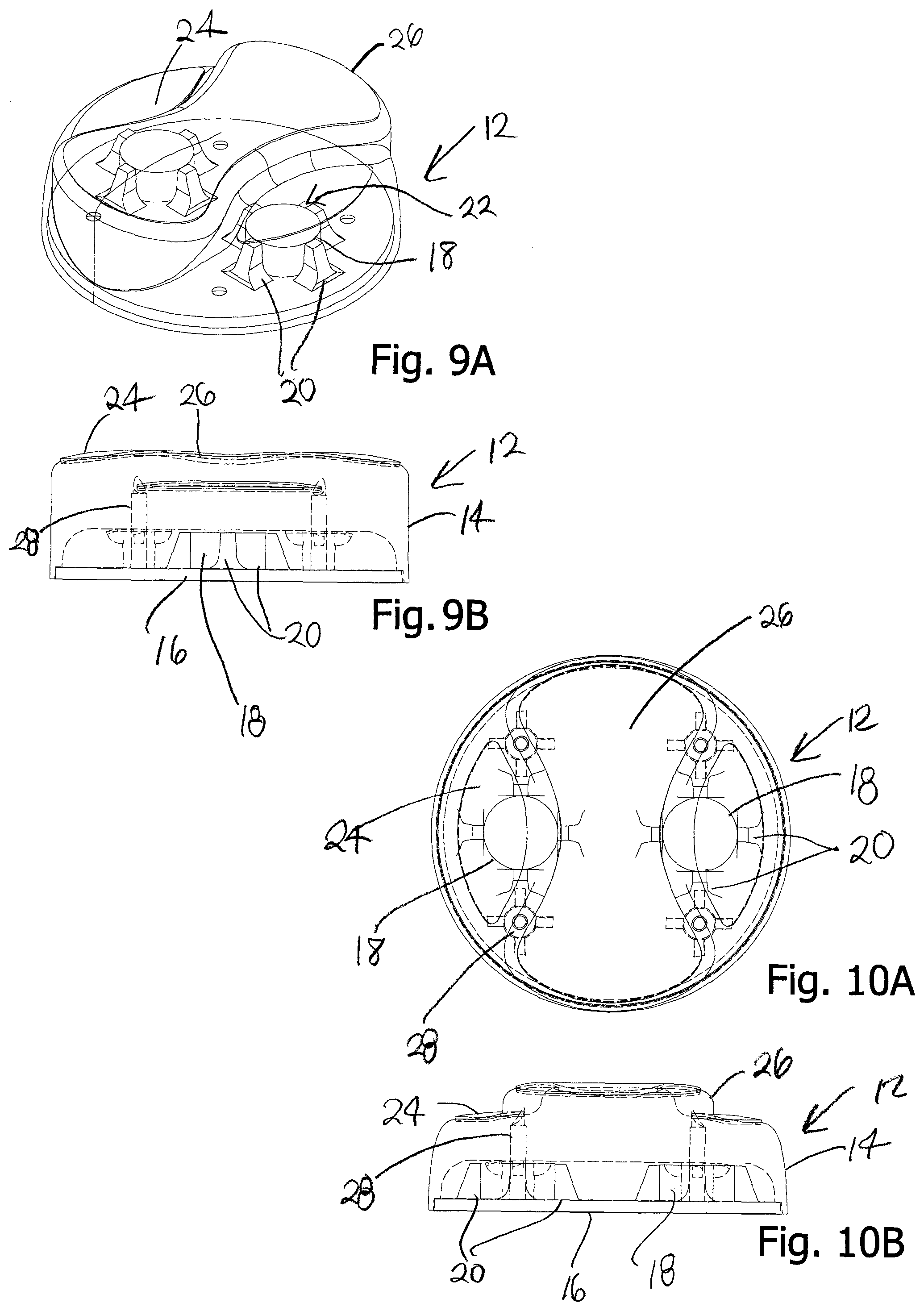 Patent US12410908 Figure 5 – Magnetic light system for illuminating the margins of a windshield