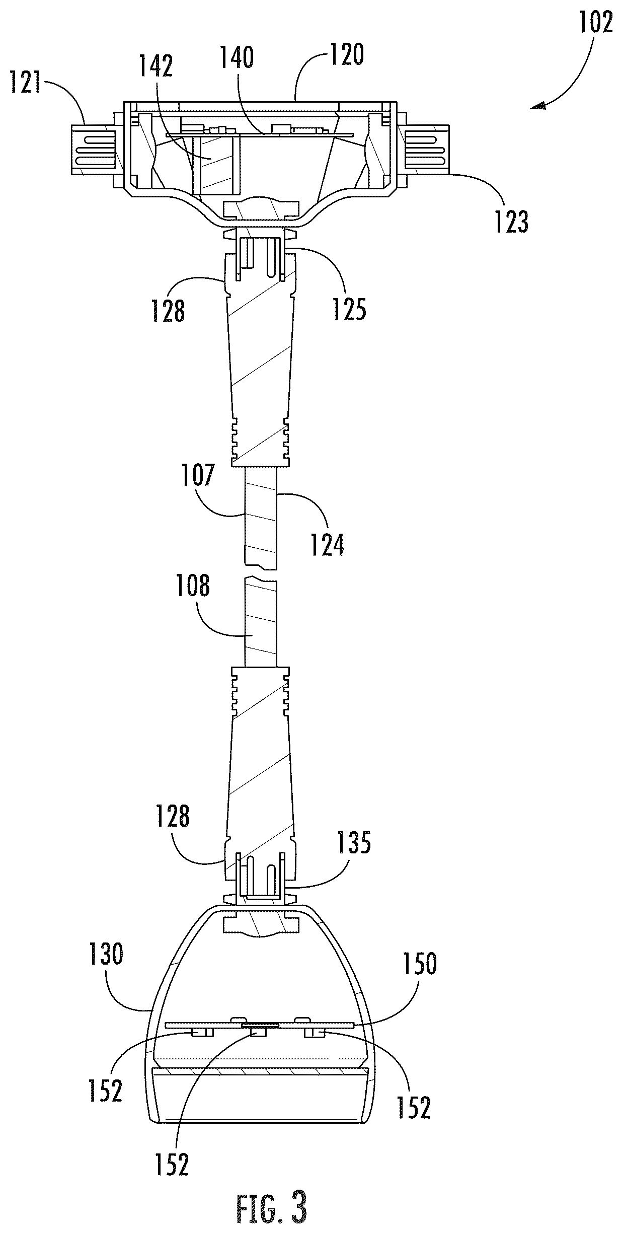 Patent US12410909 Figure 3 – Modular lighting system assembly