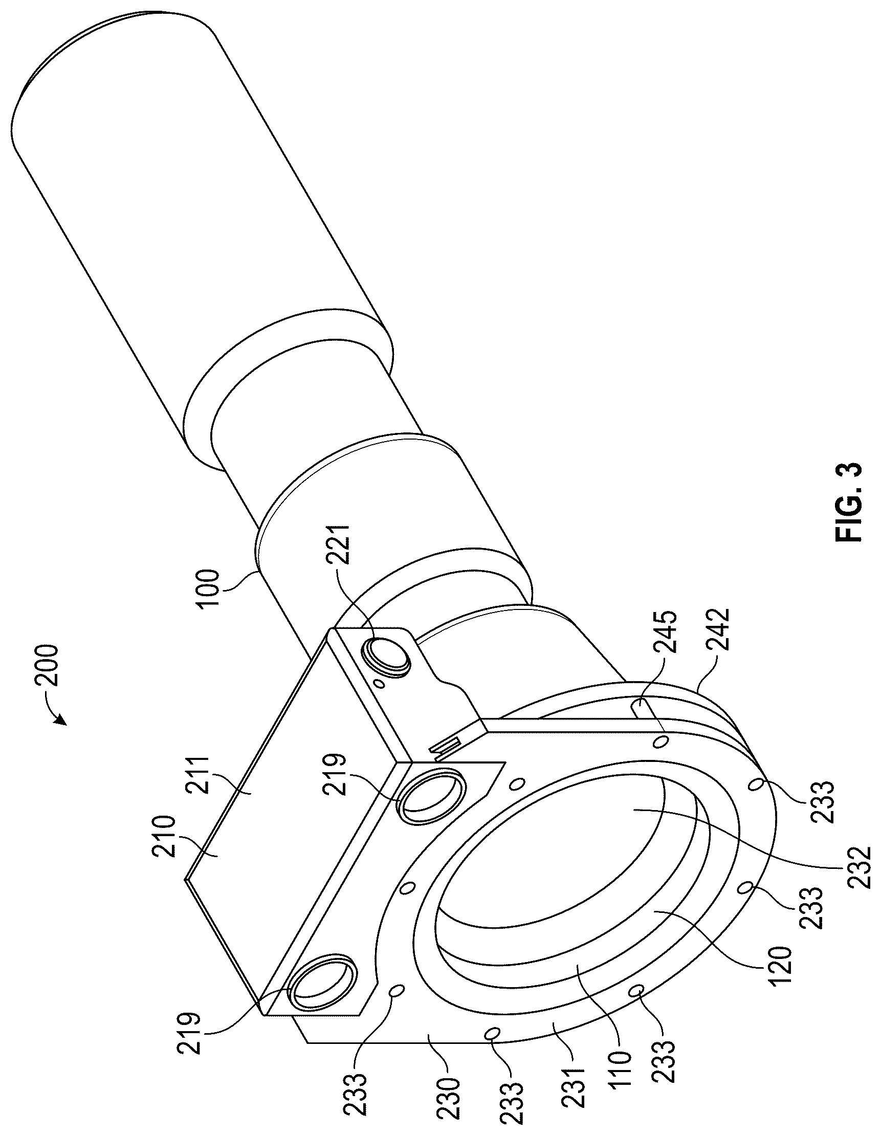 Patent US12410910 Figure 3 – Light assembly for a firehose nozzle