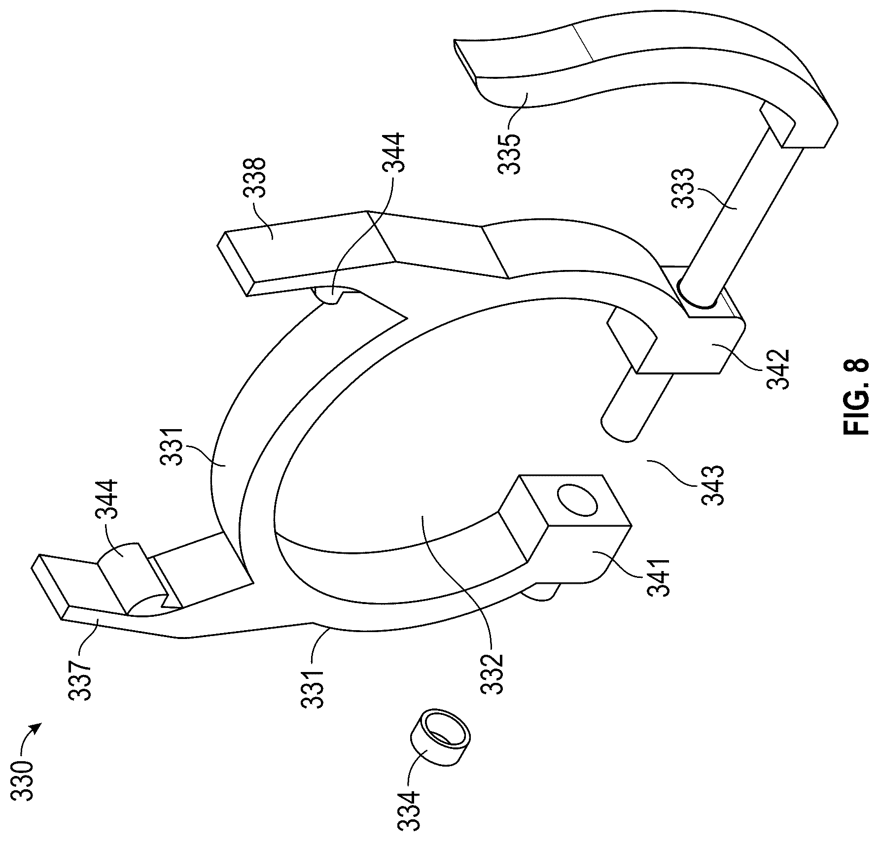 Patent US12410910 Figure 8 – Light assembly for a firehose nozzle