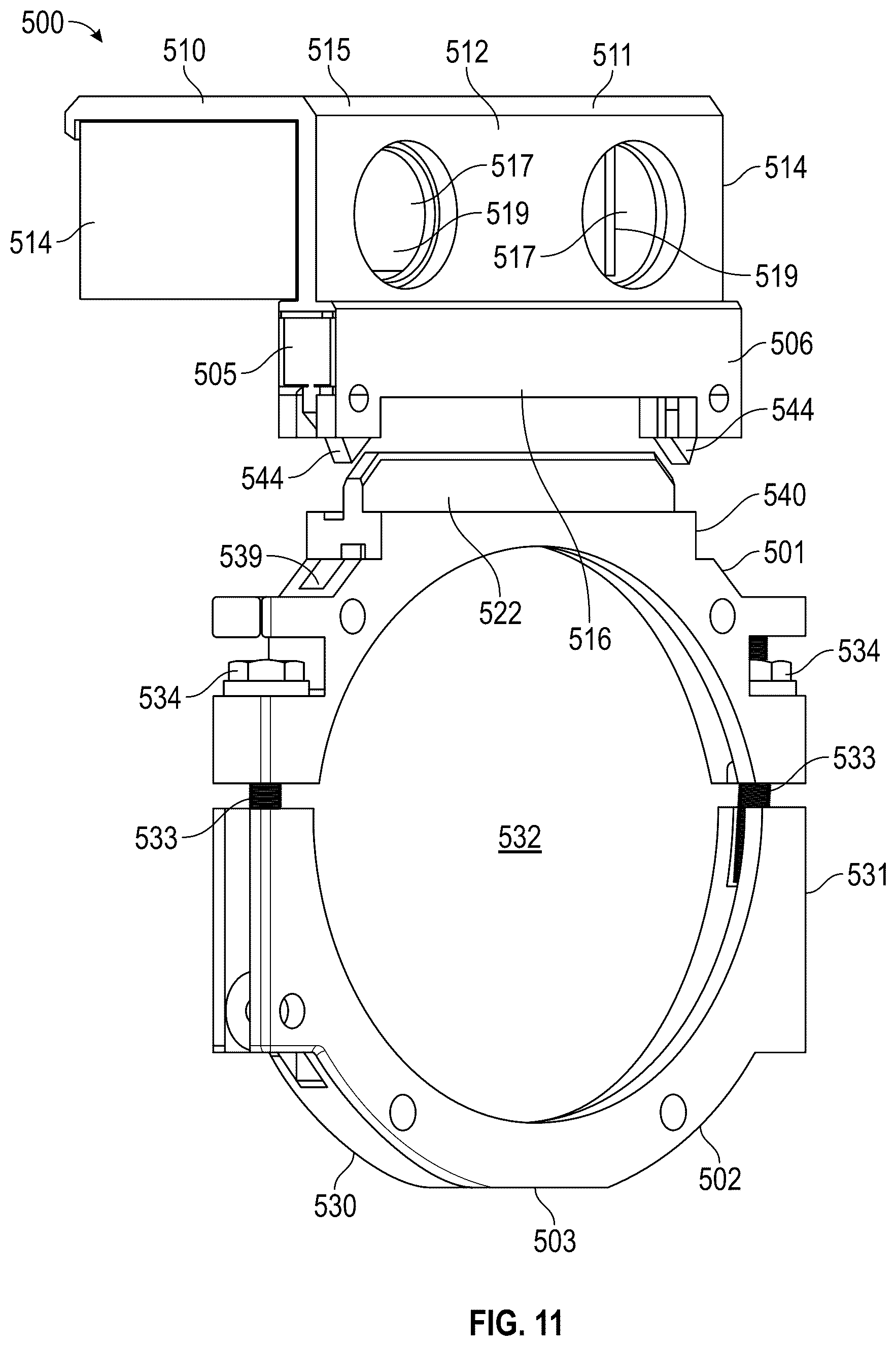 Patent US12410910 Figure 11 – Light assembly for a firehose nozzle