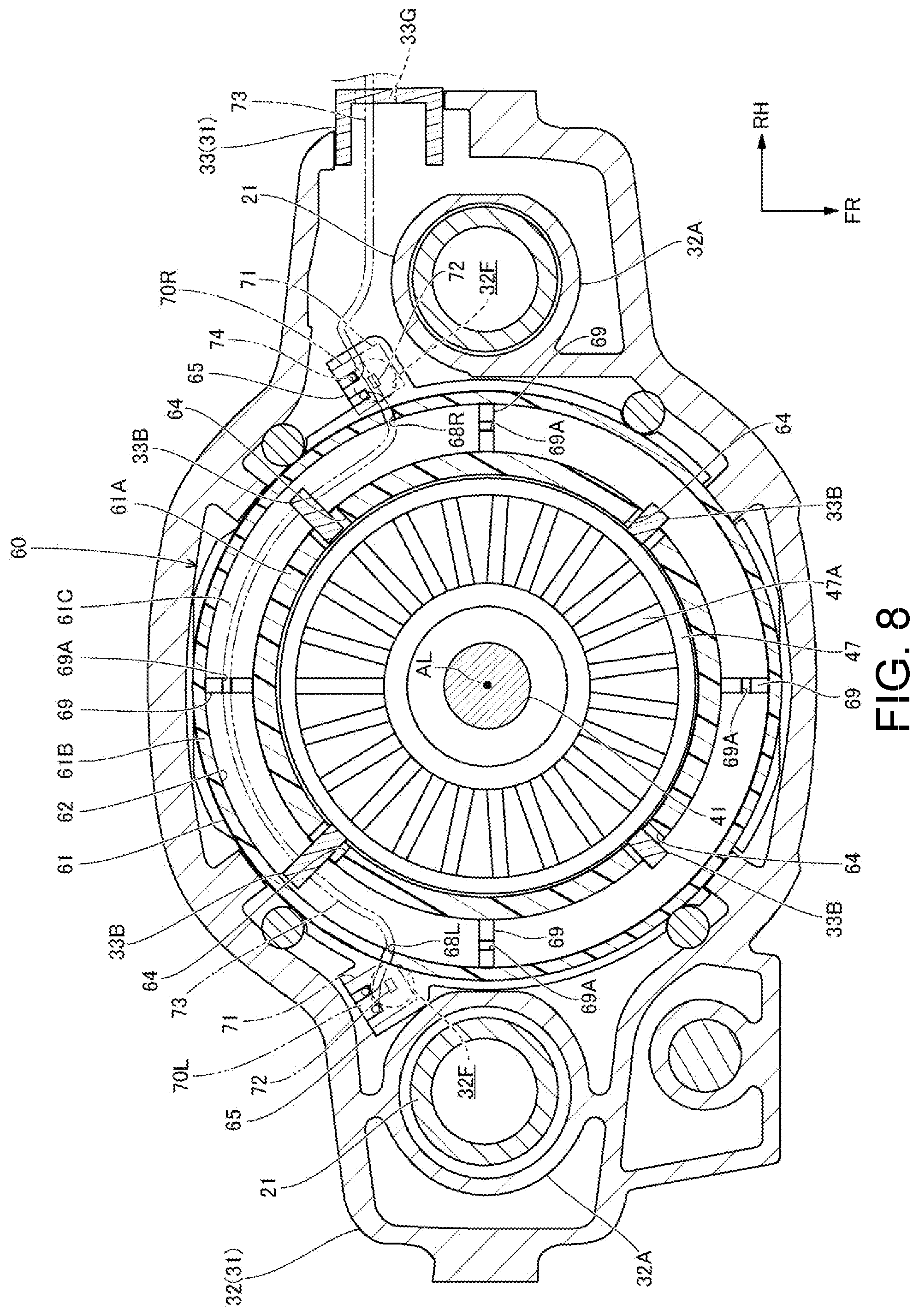 Patent US12410911 Figure 8 – Work machine