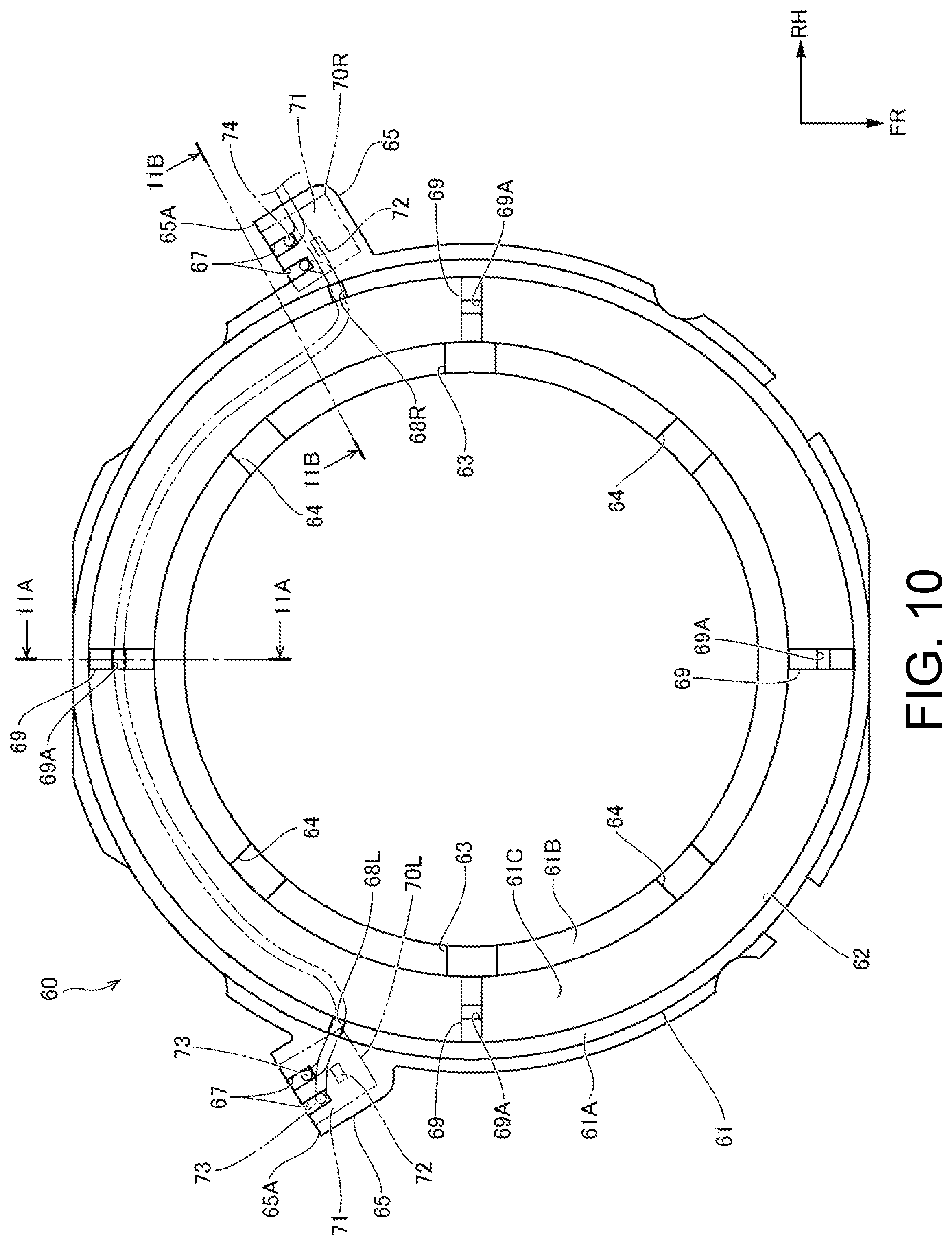 Patent US12410911 Figure 10 – Work machine