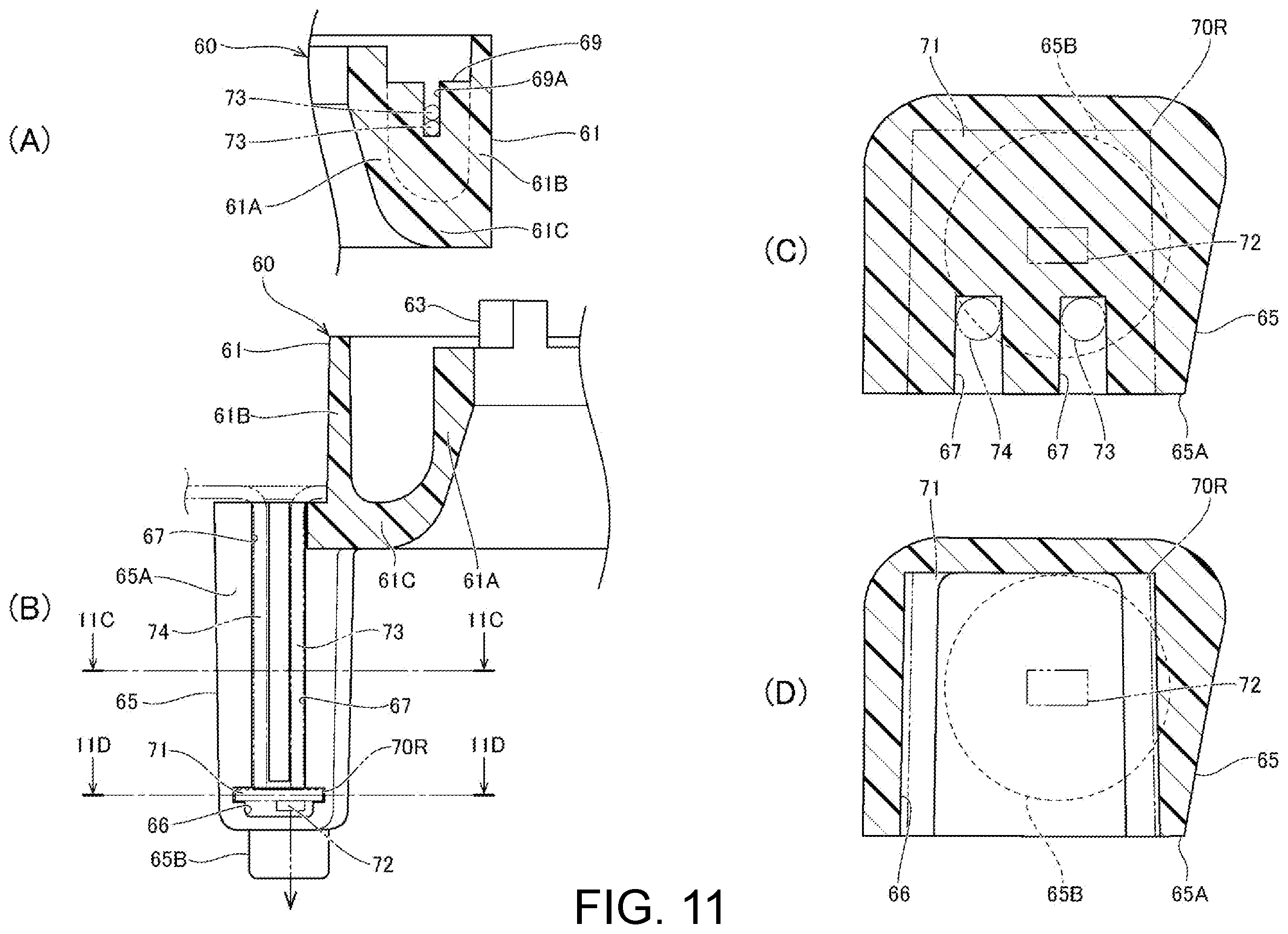 Patent US12410911 Figure 11 – Work machine