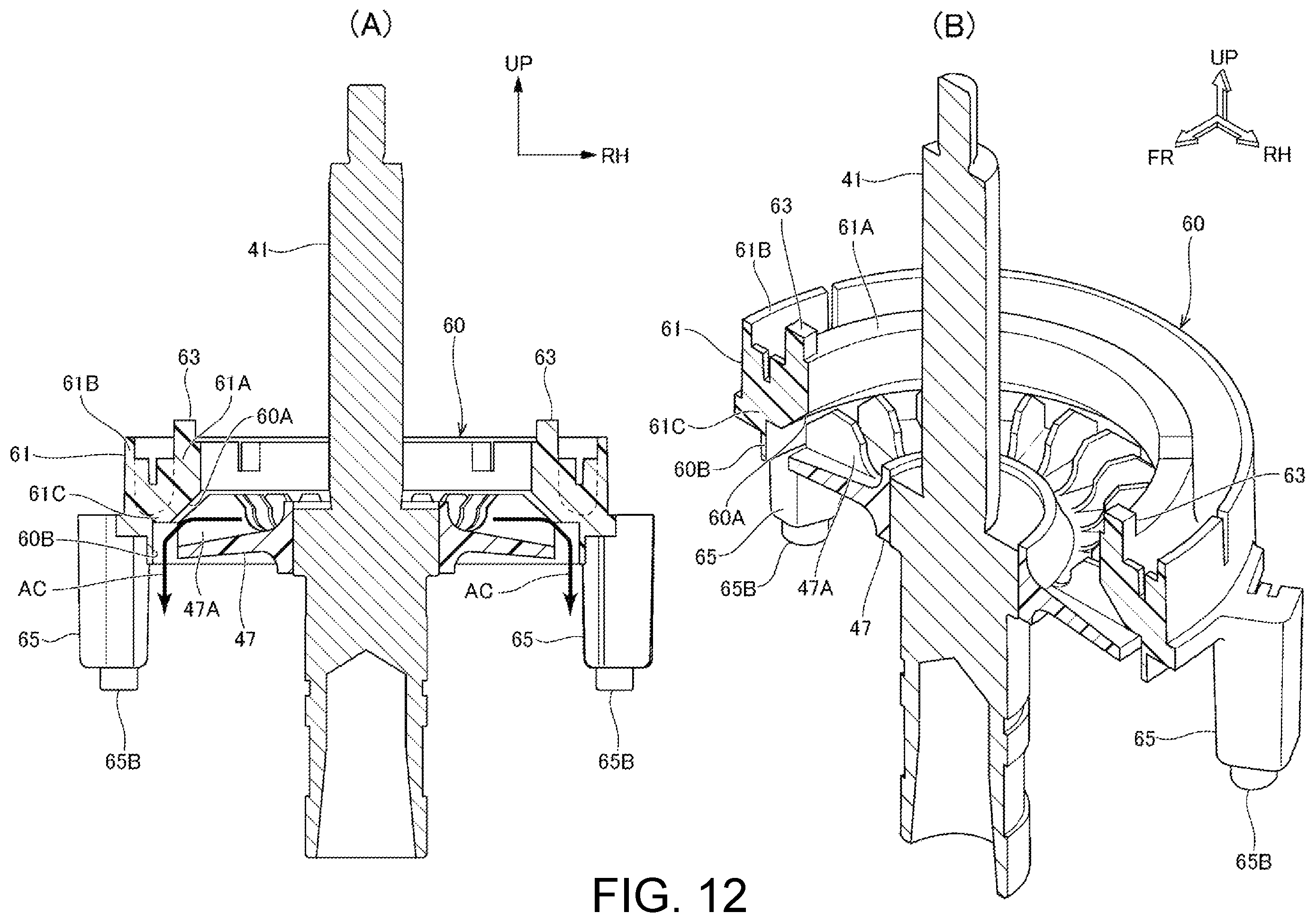 Patent US12410911 Figure 12 – Work machine
