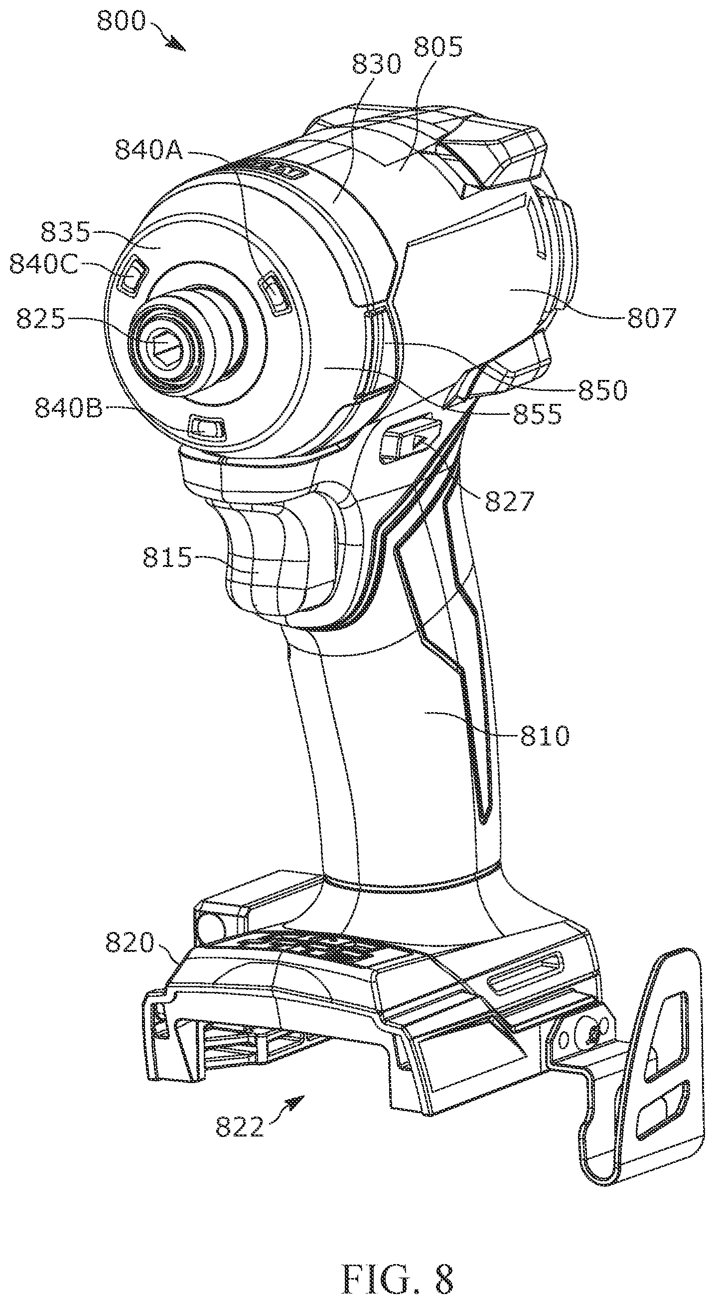 Patent US12410912 Figure 13 – Shadowless lighting system for a handheld power tool