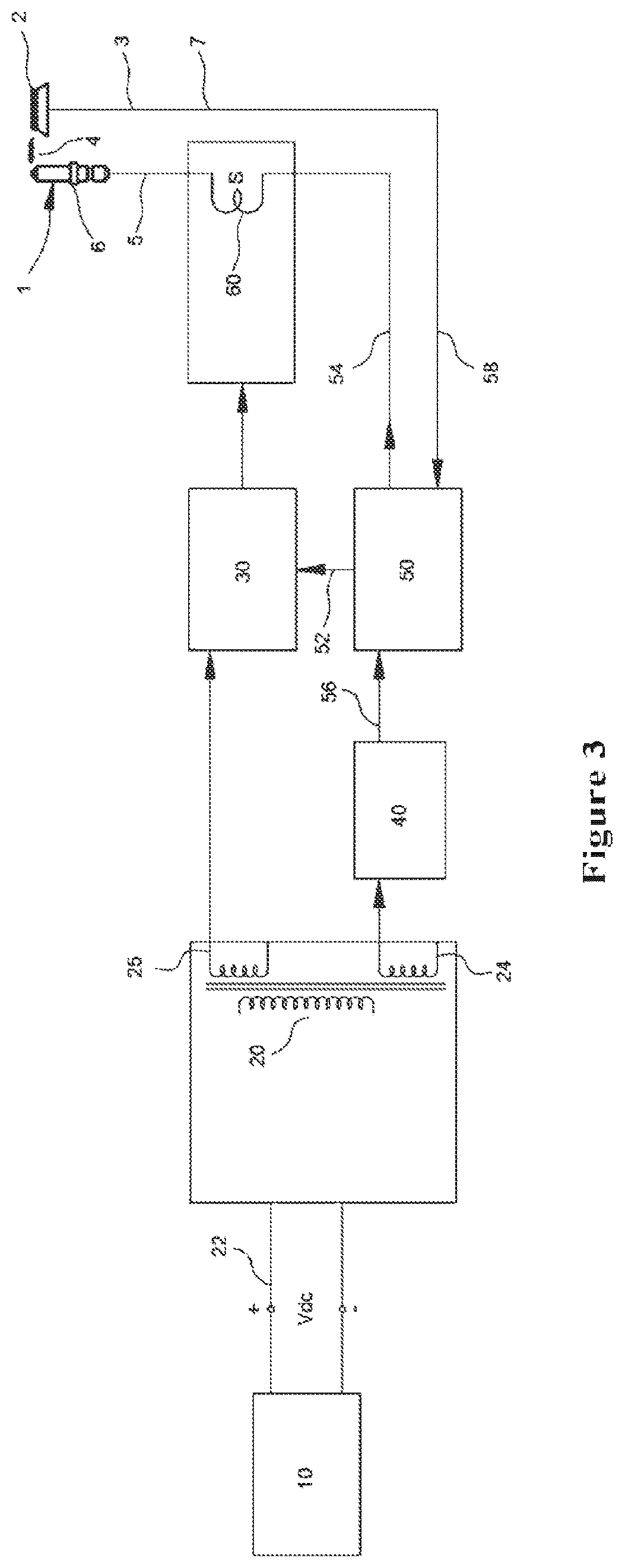 Patent US12410915 Figure 3 – DC re-ignition system for a gas burner