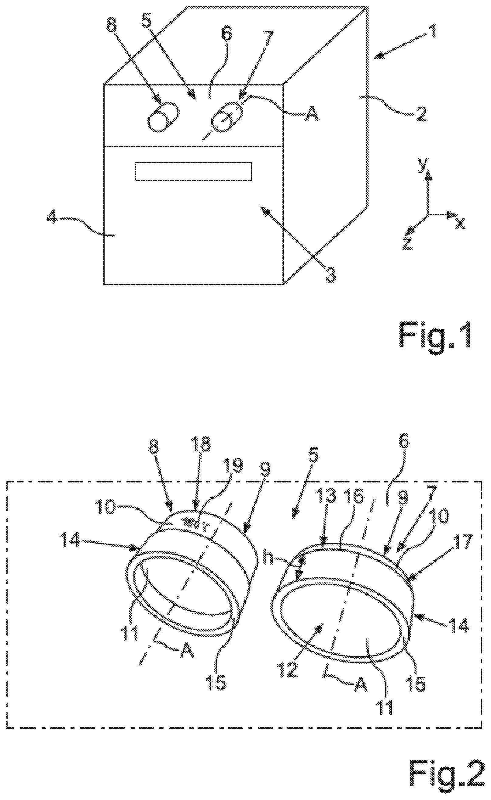 Patent US12410918 Figure 1 – Operator control device comprising a multi-part operator control element, and domestic appliance and method for operating a domestic appliance