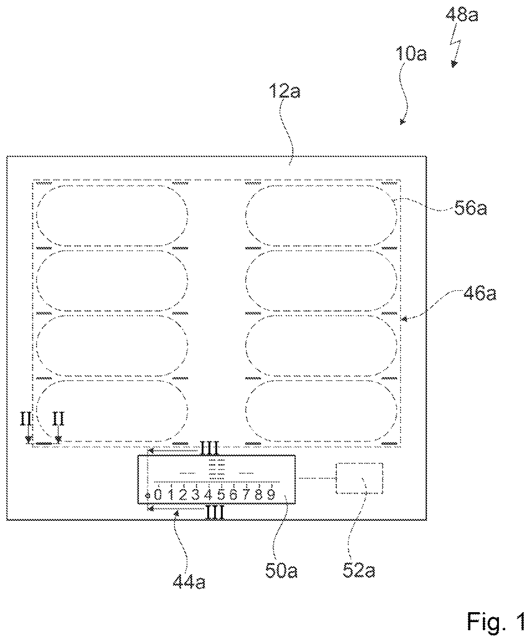 Patent US12410919 Figure 1 – Cooktop device