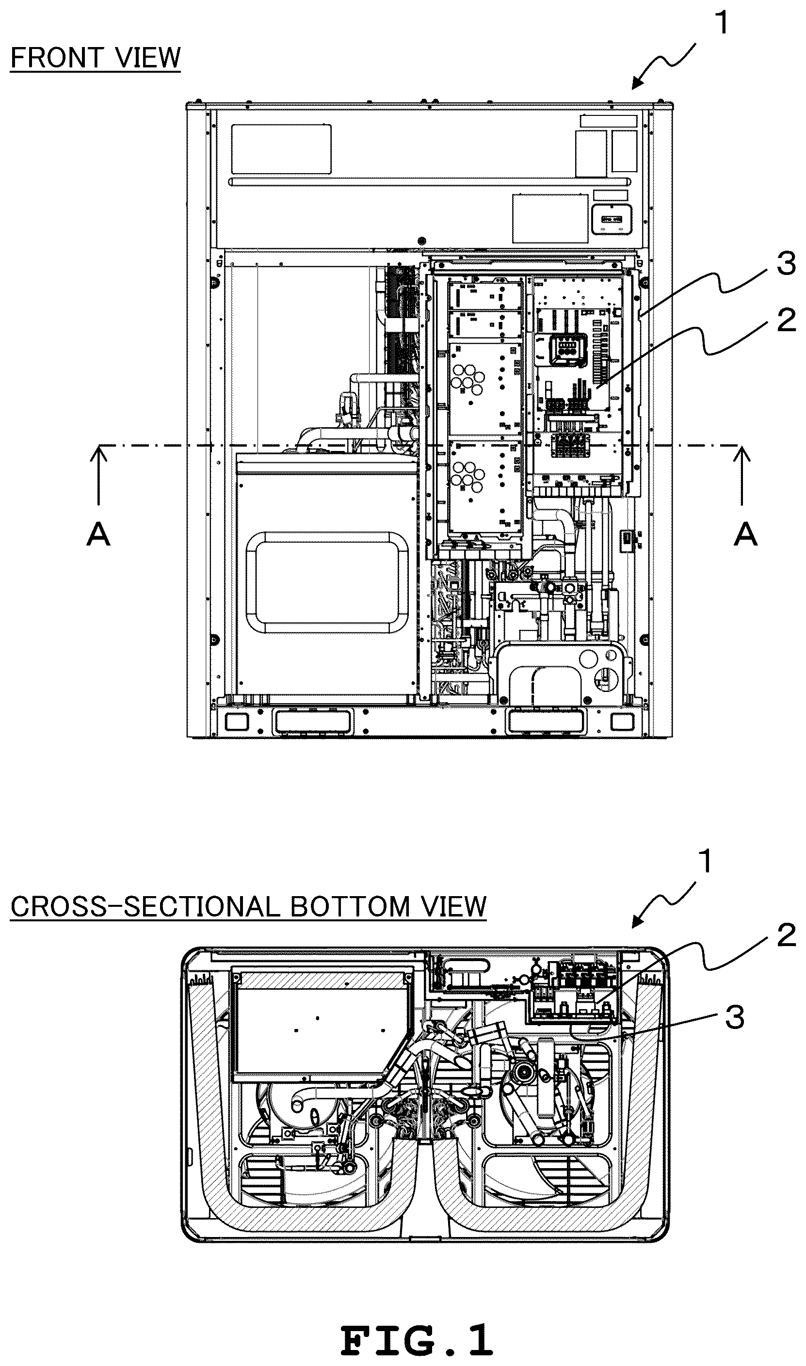 Patent US12410922 Figure 1 – Outdoor unit of air conditioner