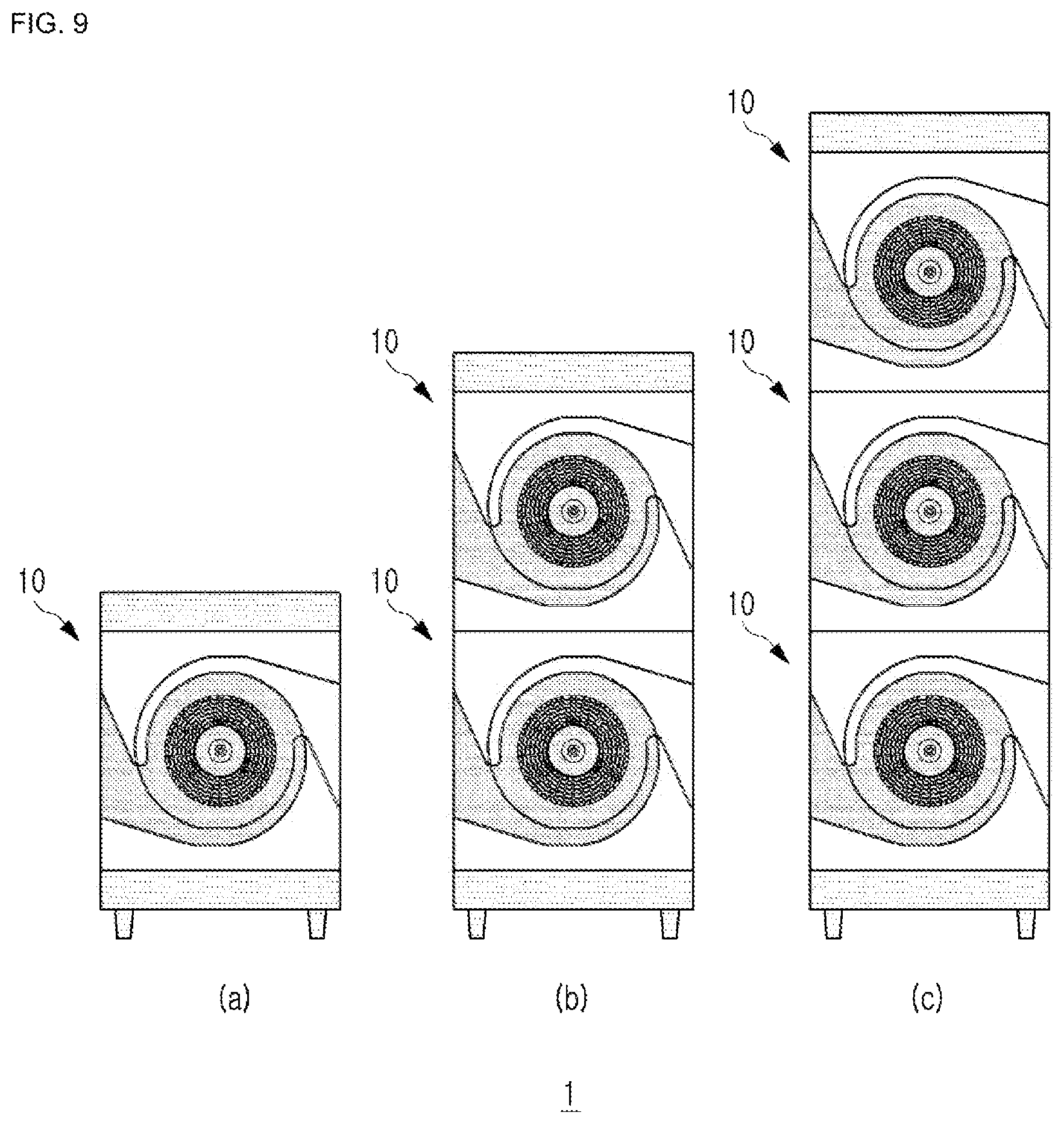 Patent US12410924 Figure 9 – Air purifier including bidirectional discharge flow path and method of controlling the same