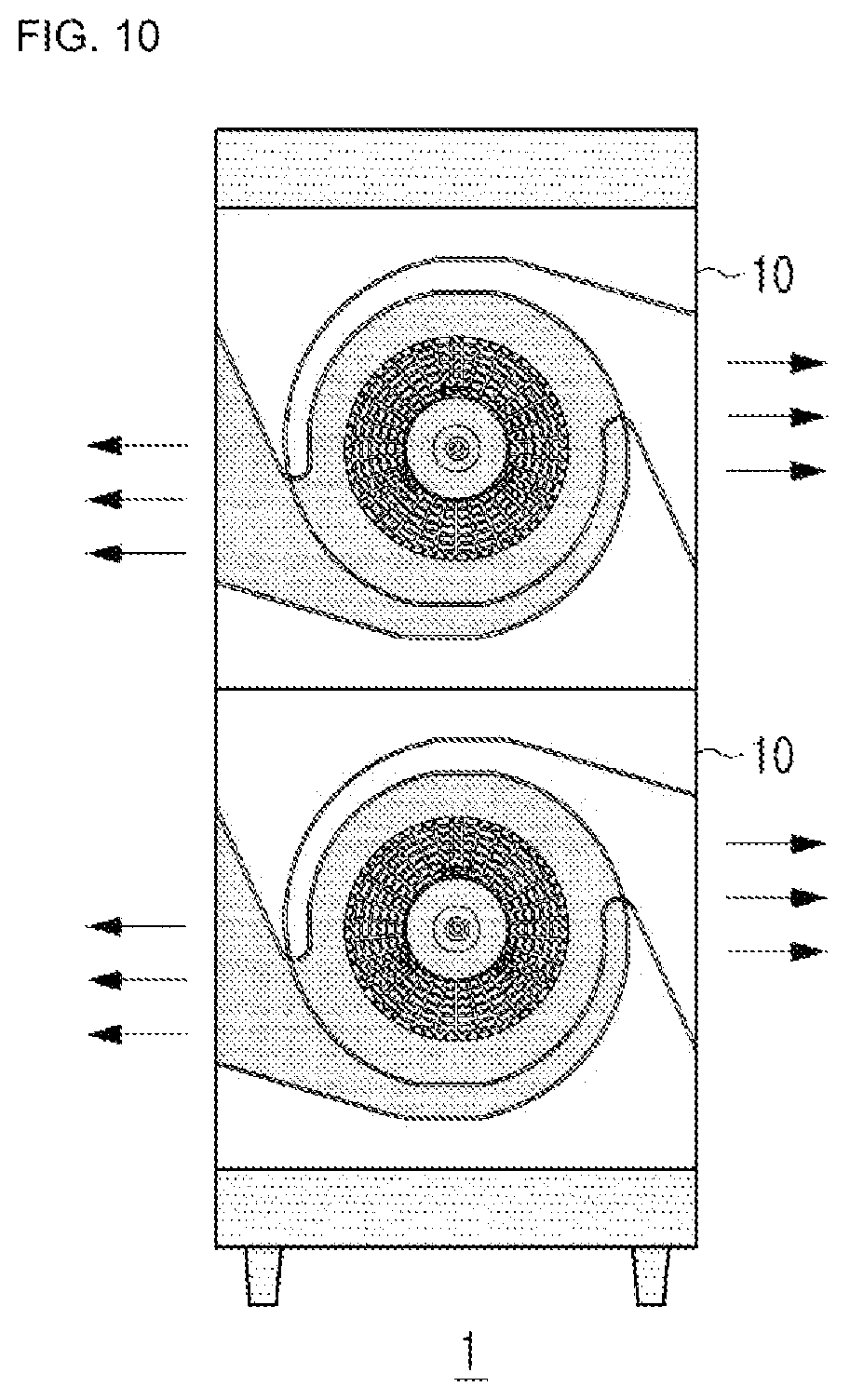 Patent US12410924 Figure 10 – Air purifier including bidirectional discharge flow path and method of controlling the same