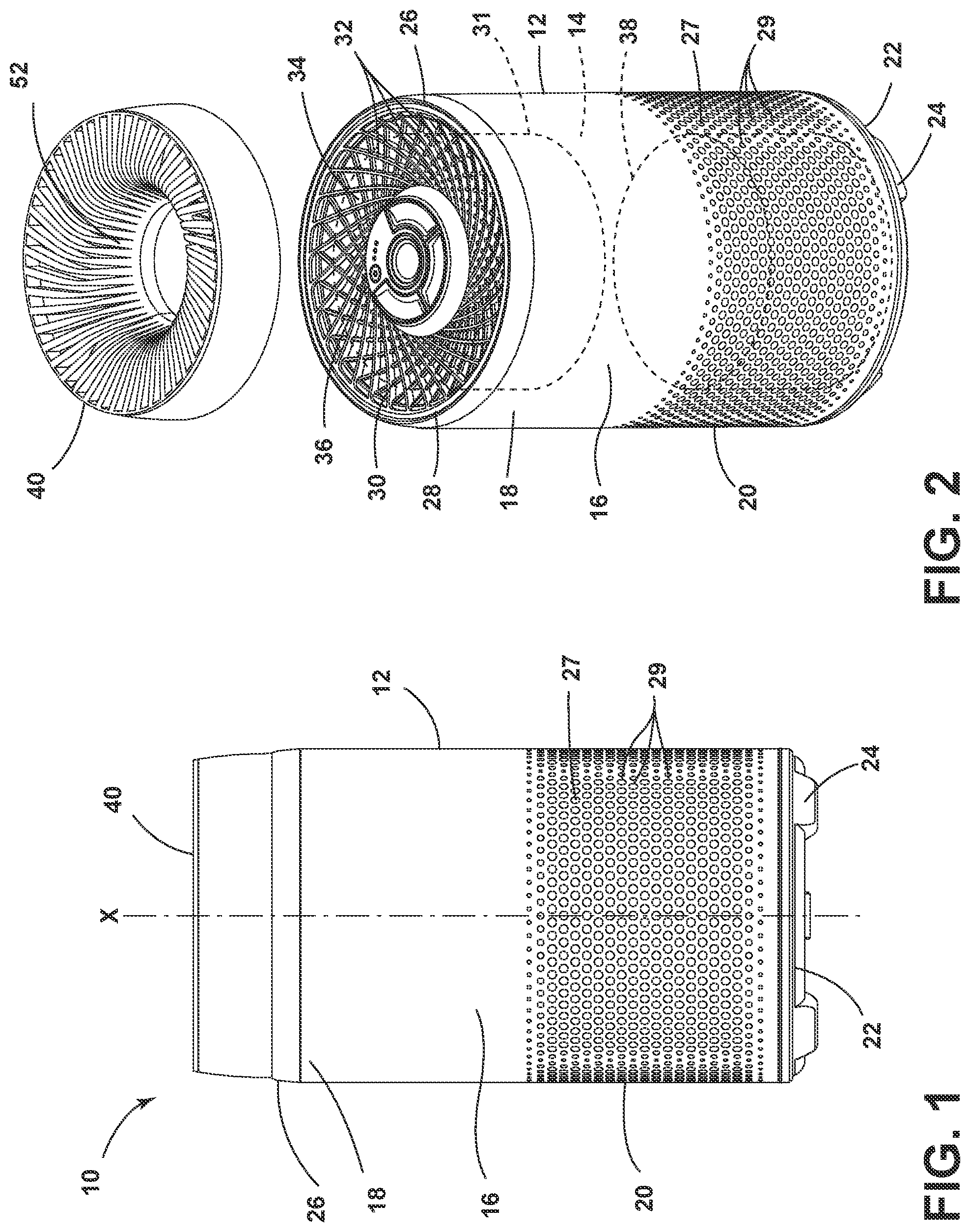 Patent US12410925 Figure 1 – Air purifier and air purifier accessory