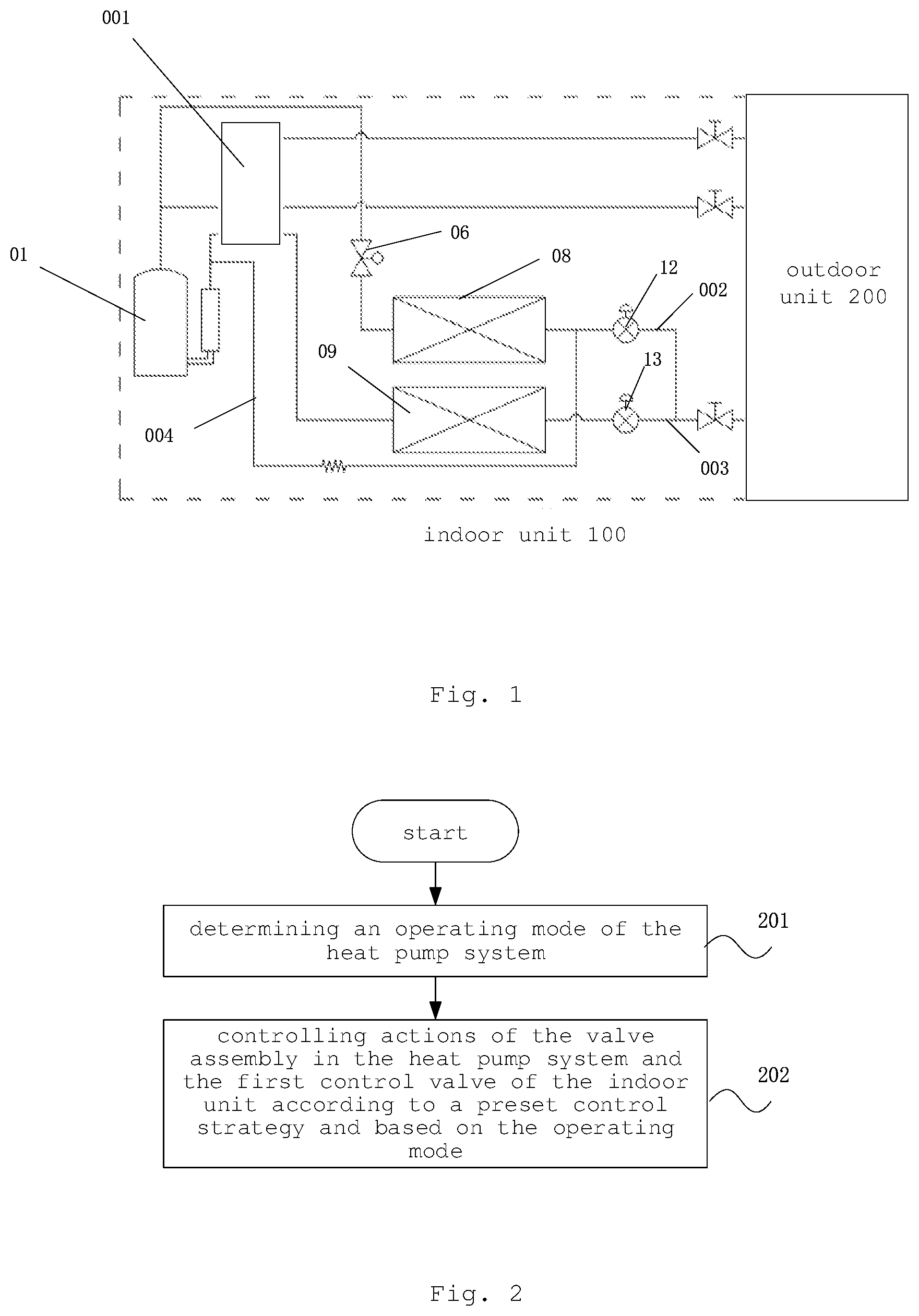Patent US12410927 Figure 1 – Heat pump system, control method and apparatus thereof, air conditioning device and storage medium