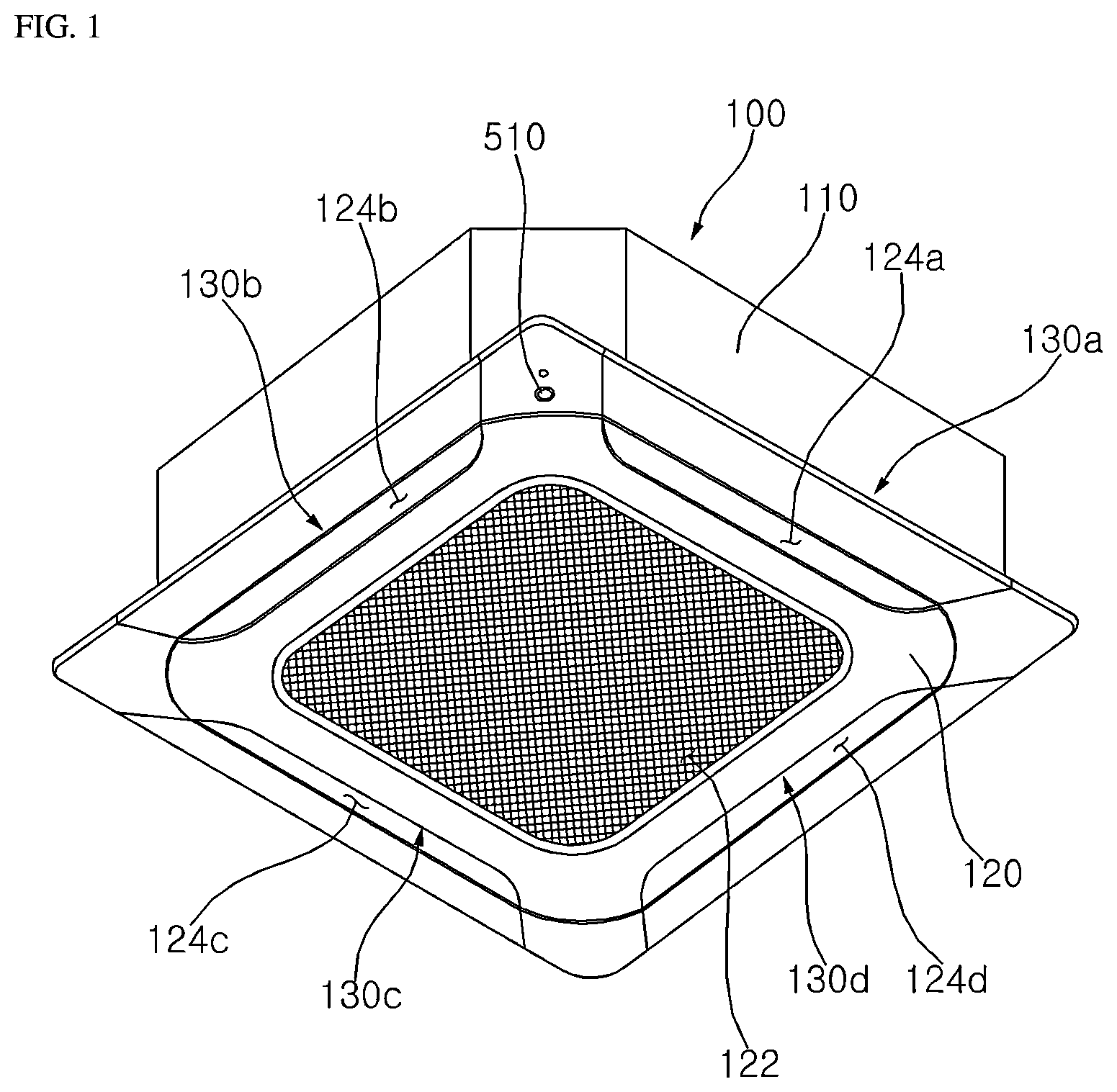 Patent US12410933 Figure 1 – Air conditioner and method for operating an air conditioner based on user activity