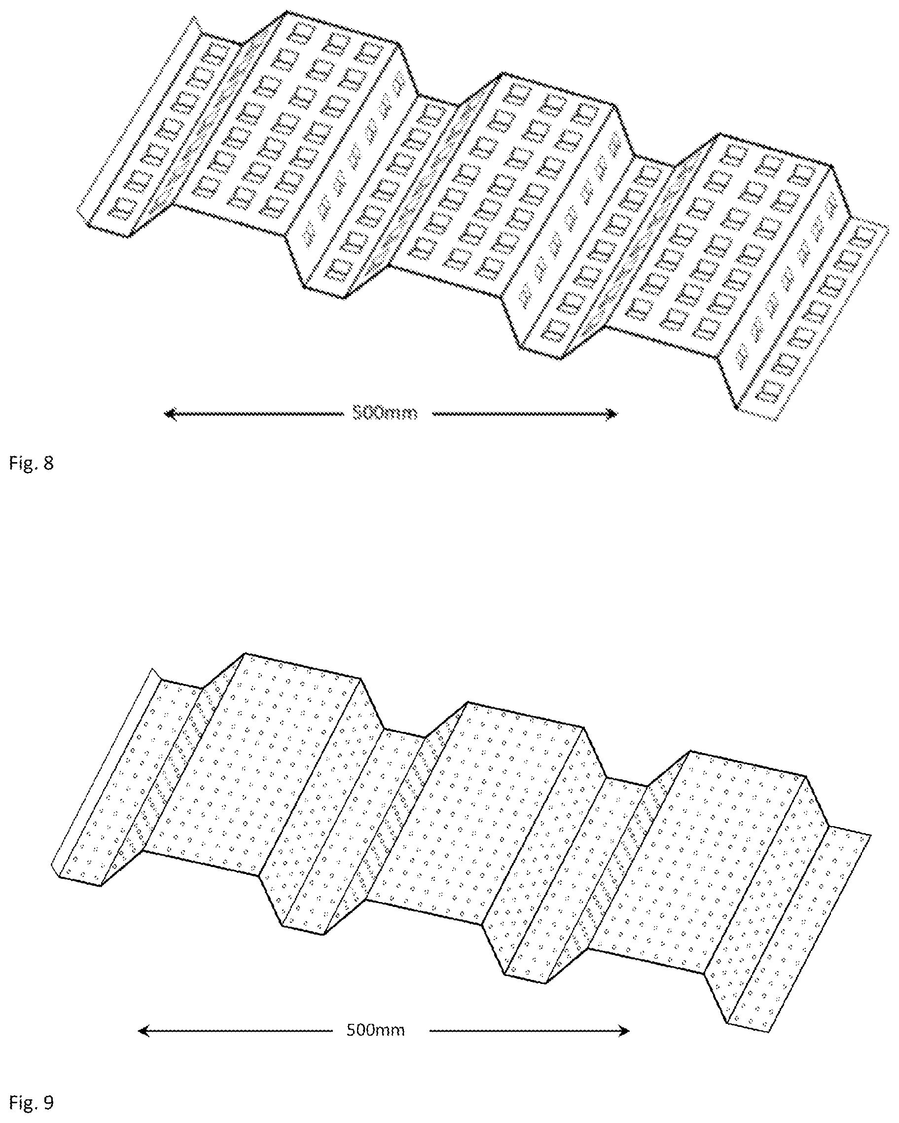 Patent US12410946 Figure 5 – Deformable composite material for uncovered solar energy absorbent collector panels with low infrared radiation losses