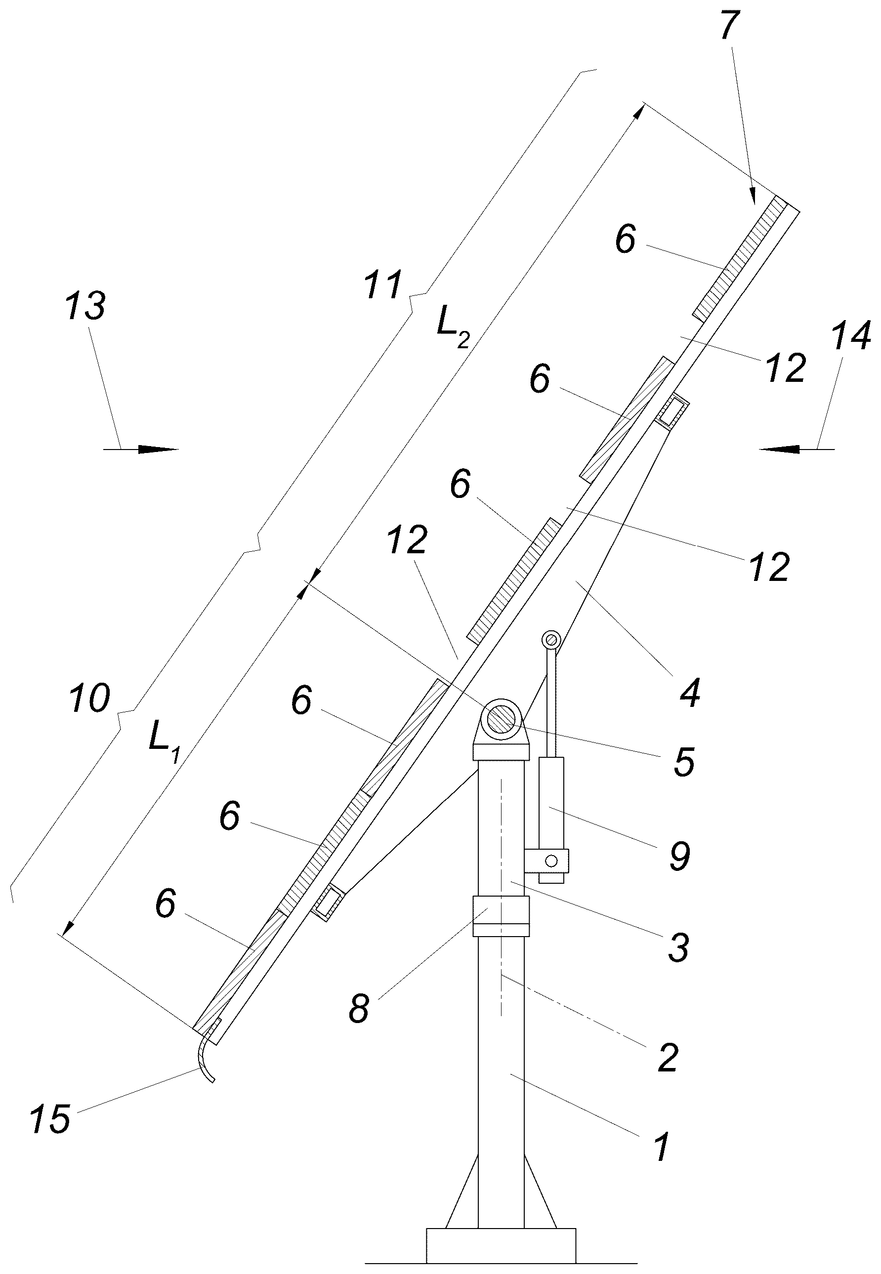Patent US12410947 — Solar instalallation — Figure 1