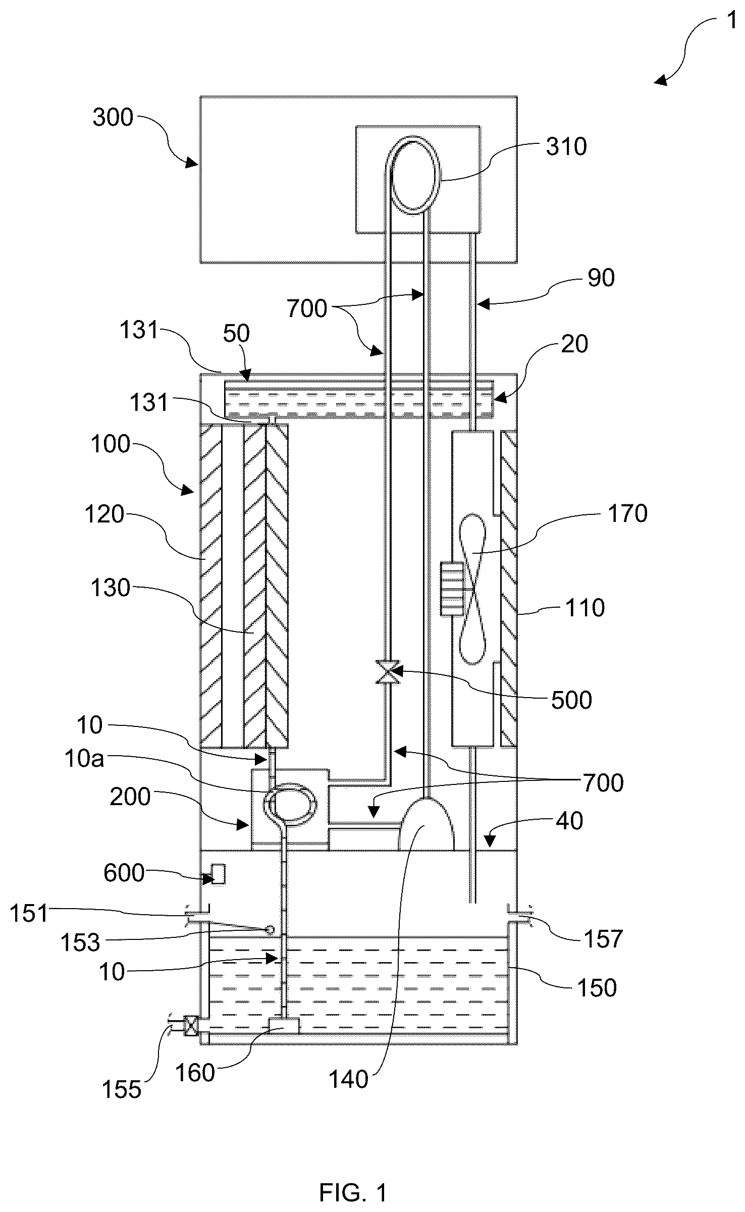 Patent US12410953 Figure 1 – Condensing unit
