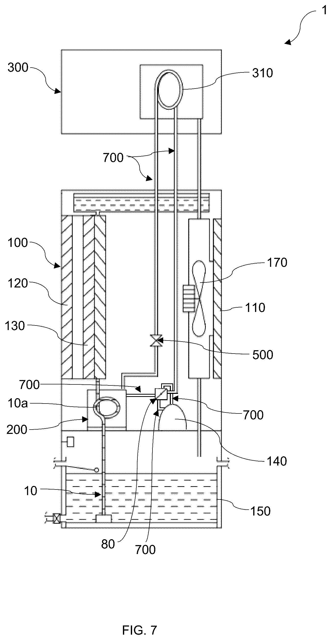 Patent US12410953 Figure 8 – Condensing unit