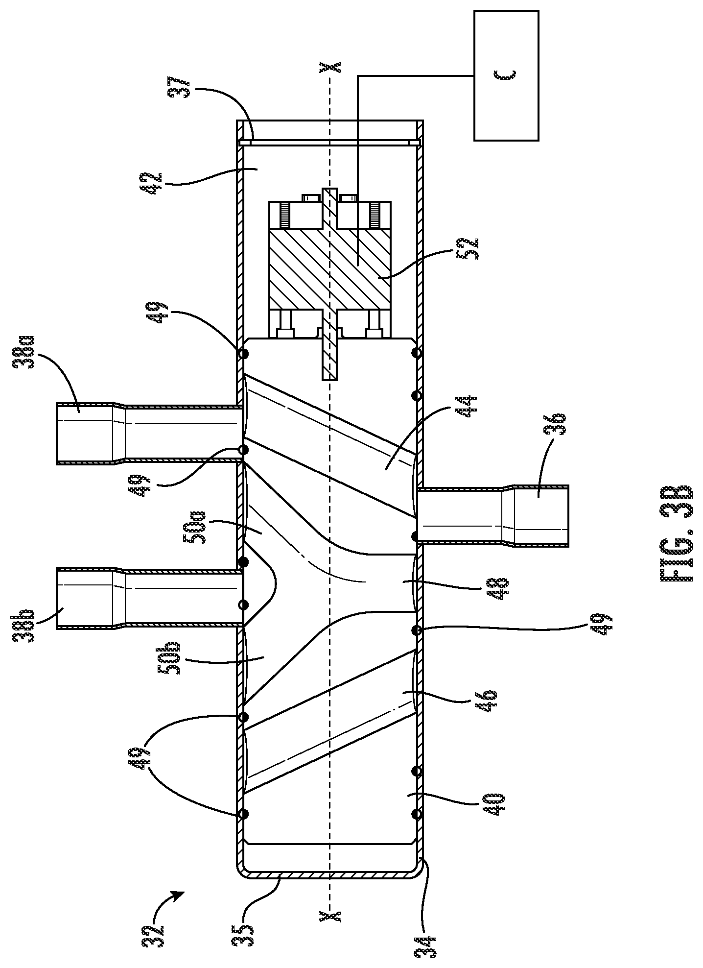 Patent US12410954 Figure 4 – Oil management for dual compressor modulation