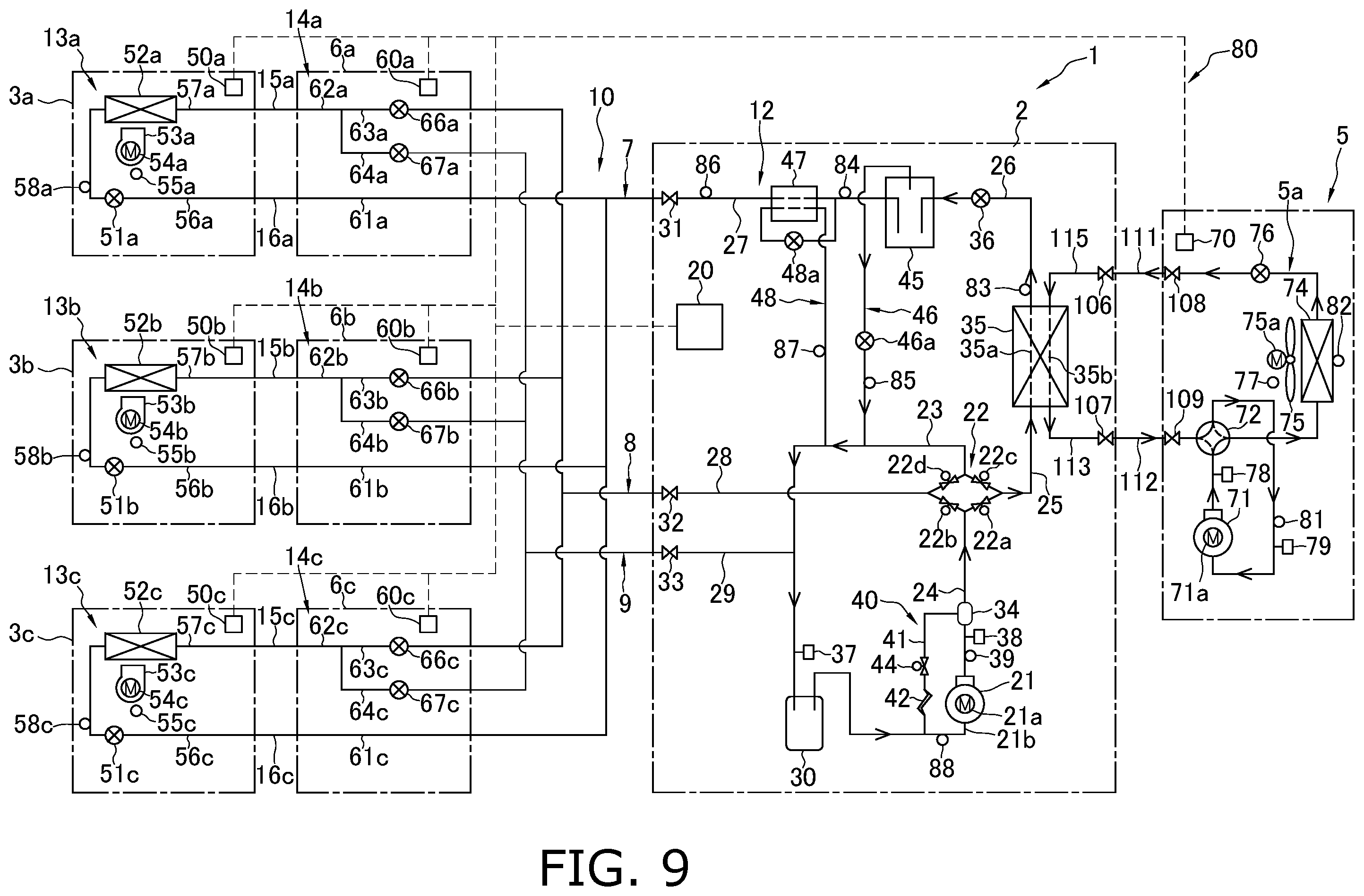 Patent US12410956 Figure 9 – Refrigeration cycle system