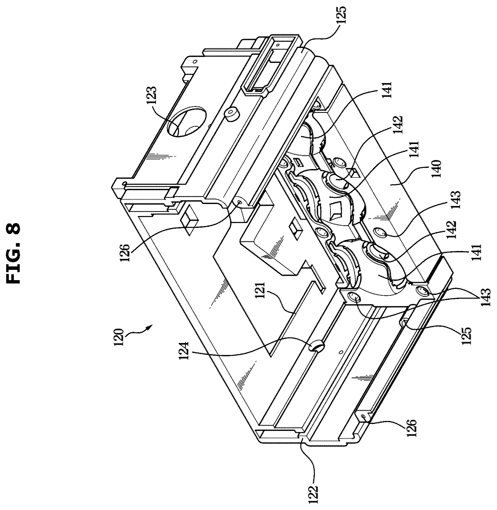 Patent US12410959 Figure 8 – Refrigerator