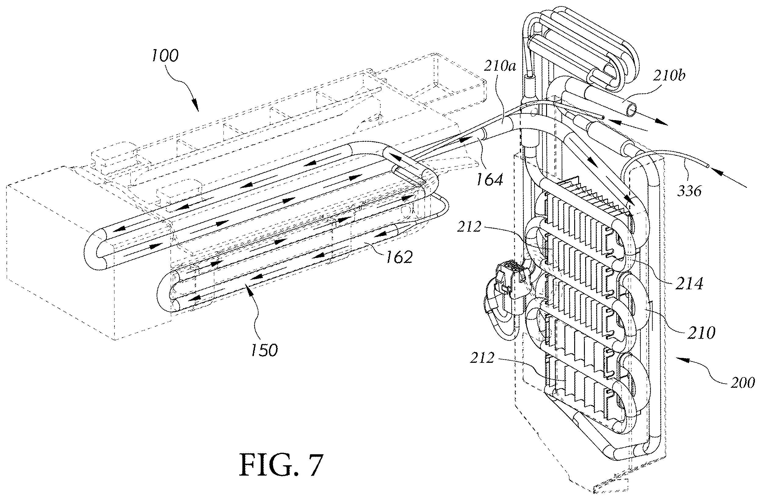 Patent US12410961 Figure 8 – Direct cooling ice maker with cooling system