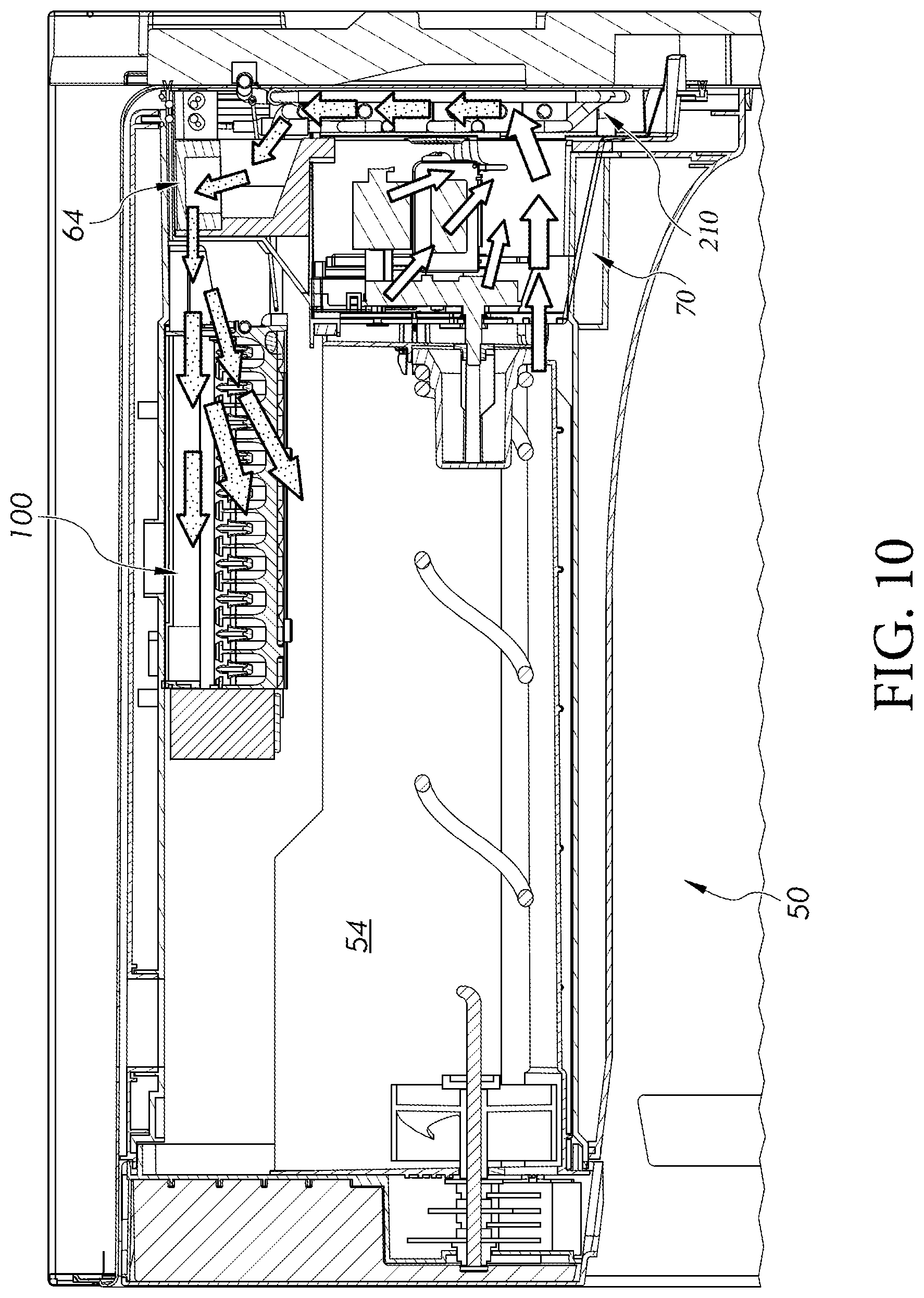 Patent US12410961 Figure 11 – Direct cooling ice maker with cooling system
