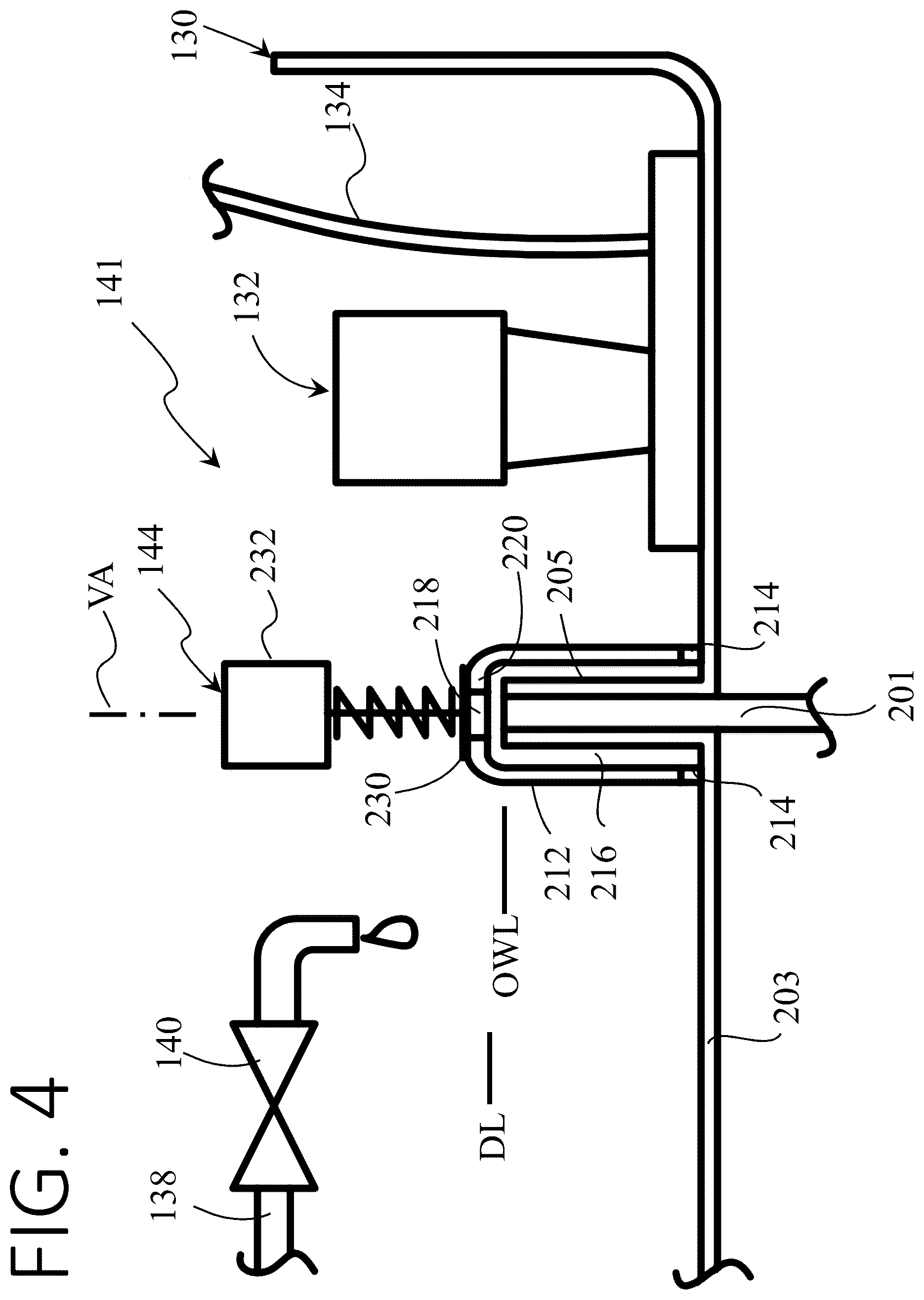 Patent US12410962 Figure 4 – Ice maker with stand pipe drain