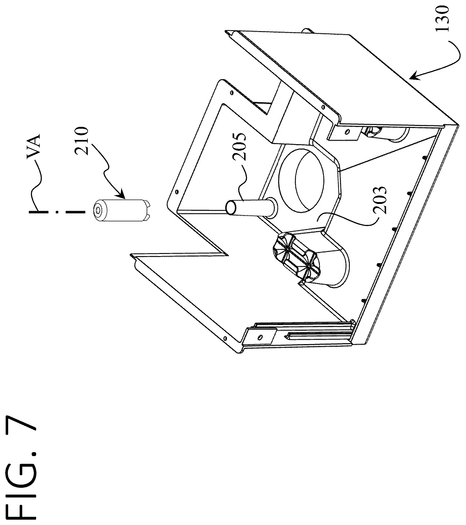 Patent US12410962 Figure 7 – Ice maker with stand pipe drain