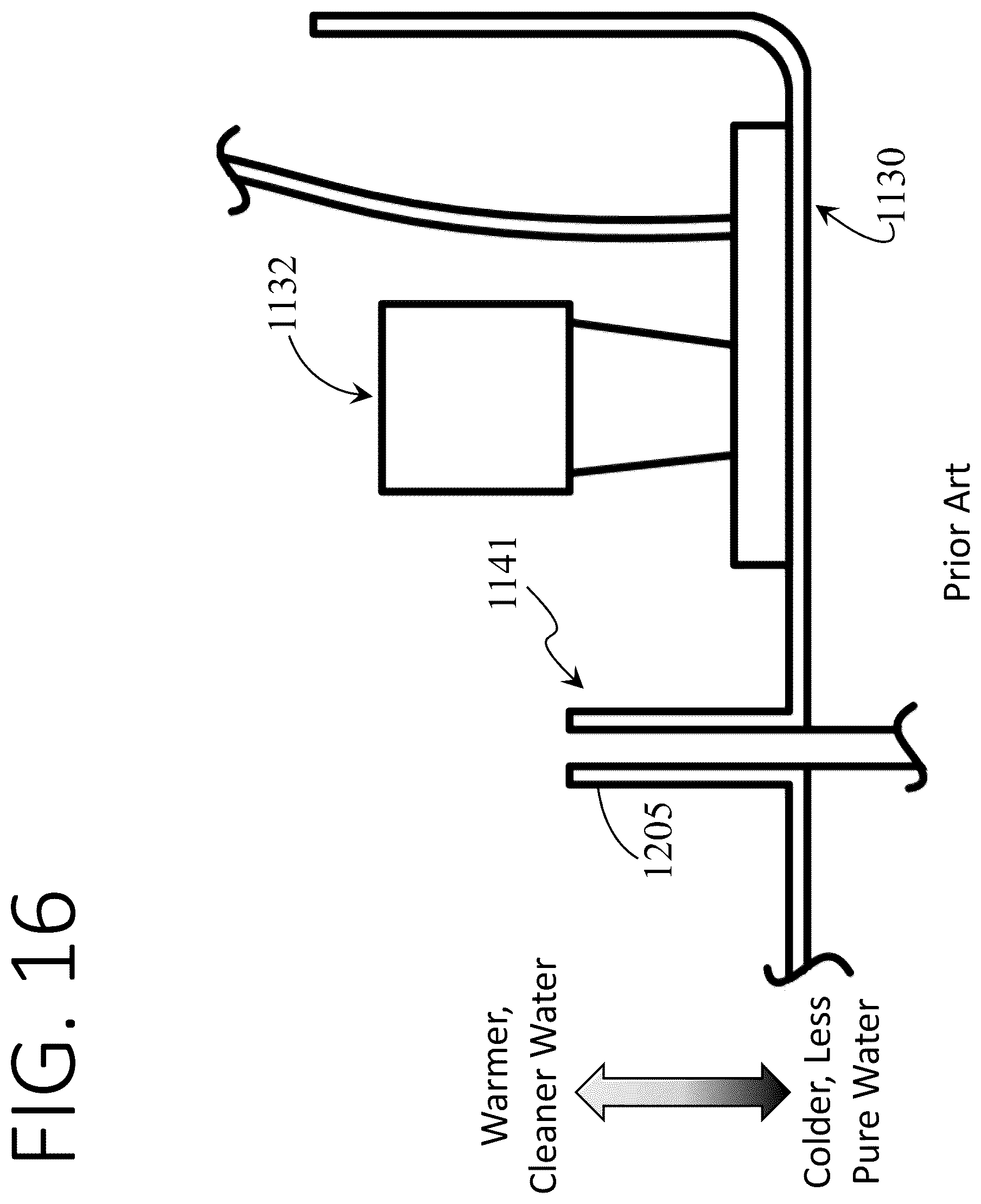 Patent US12410962 Figure 16 – Ice maker with stand pipe drain