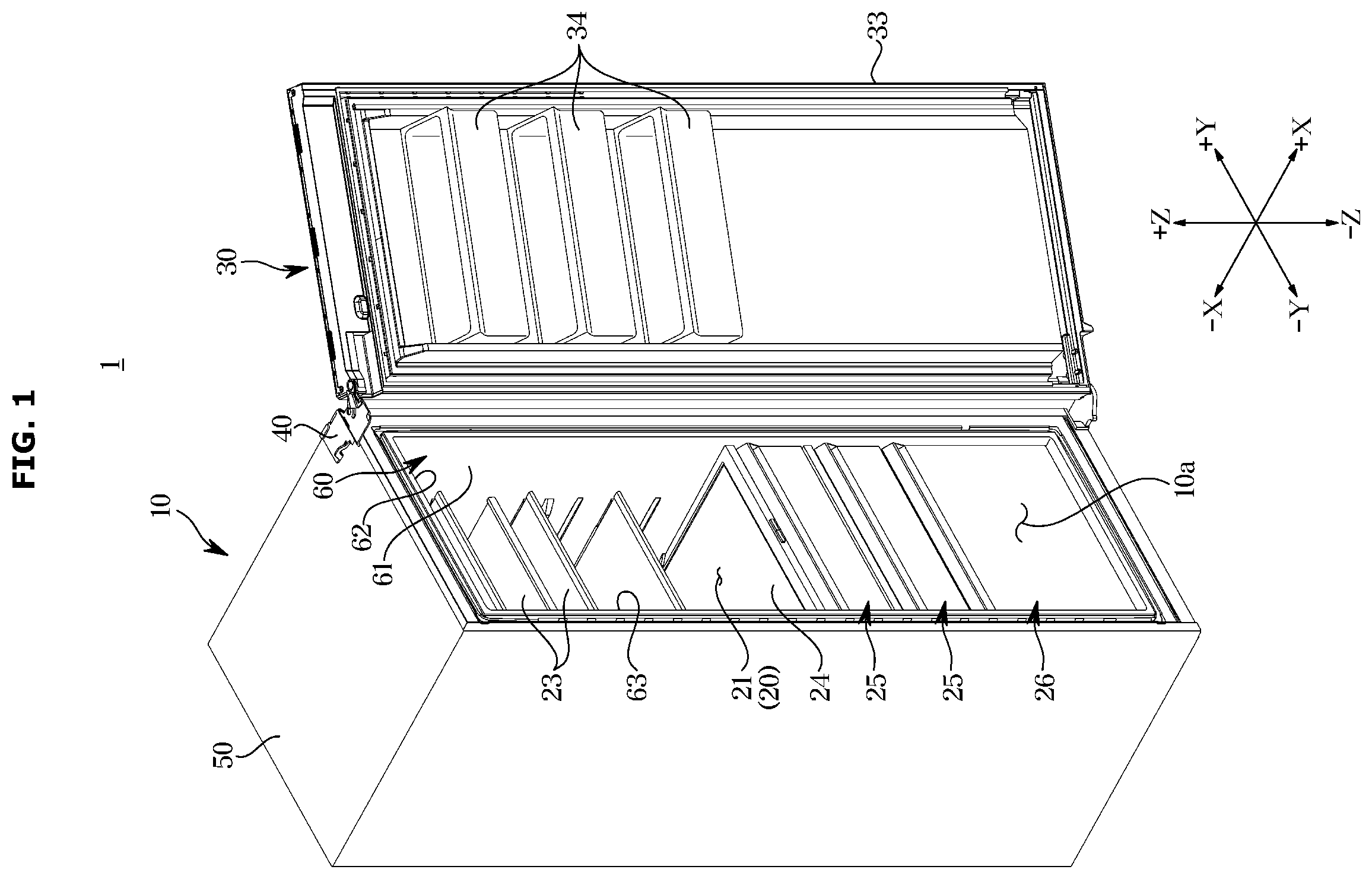 Patent US12410966 — Plate assembly and home appliance — Figure 1