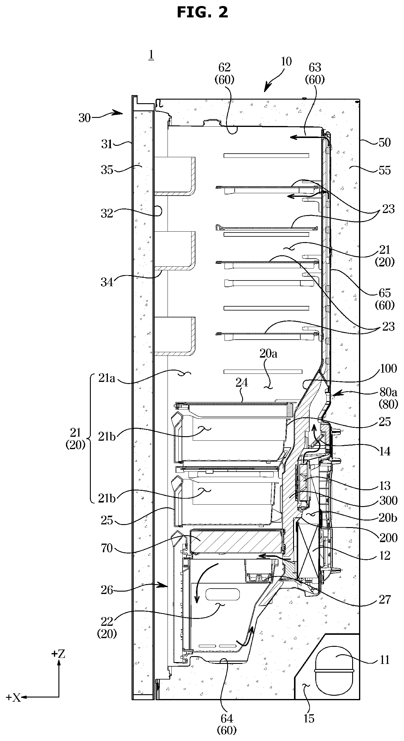 Patent US12410966 Figure 2 – Plate assembly and home appliance