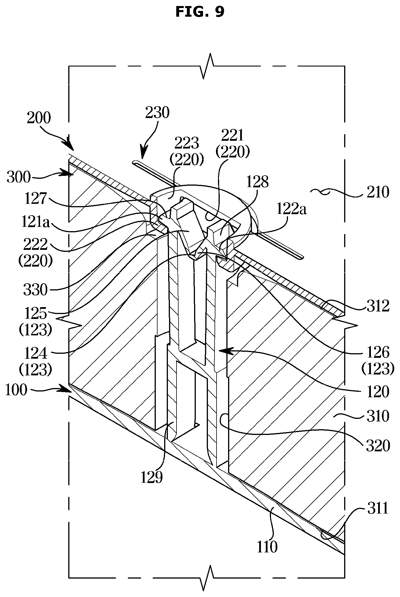 Patent US12410966 Figure 9 – Plate assembly and home appliance